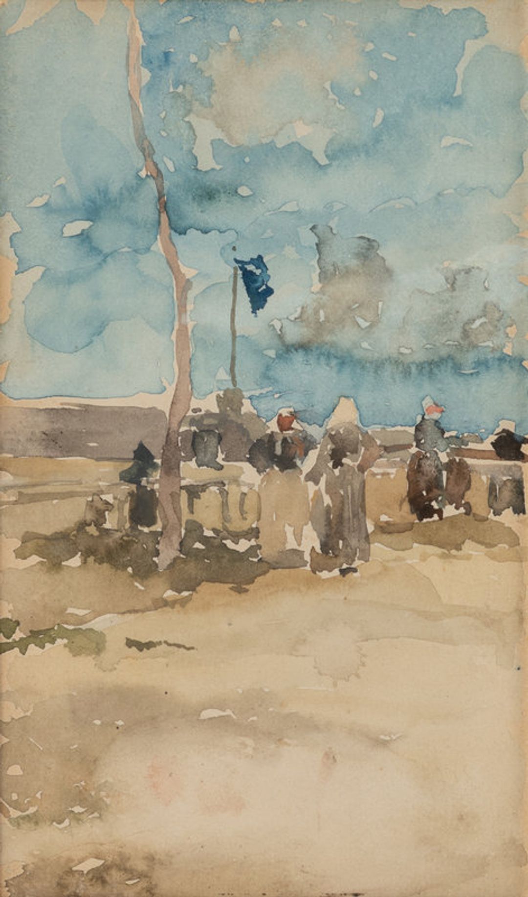 Lot 41 | James Abbott McNeill Whistler (American, 1834-1903), 'Peasant Women Standing Under a Tree', c. July/August 1893, Estimate: $150,000 - $250,000
