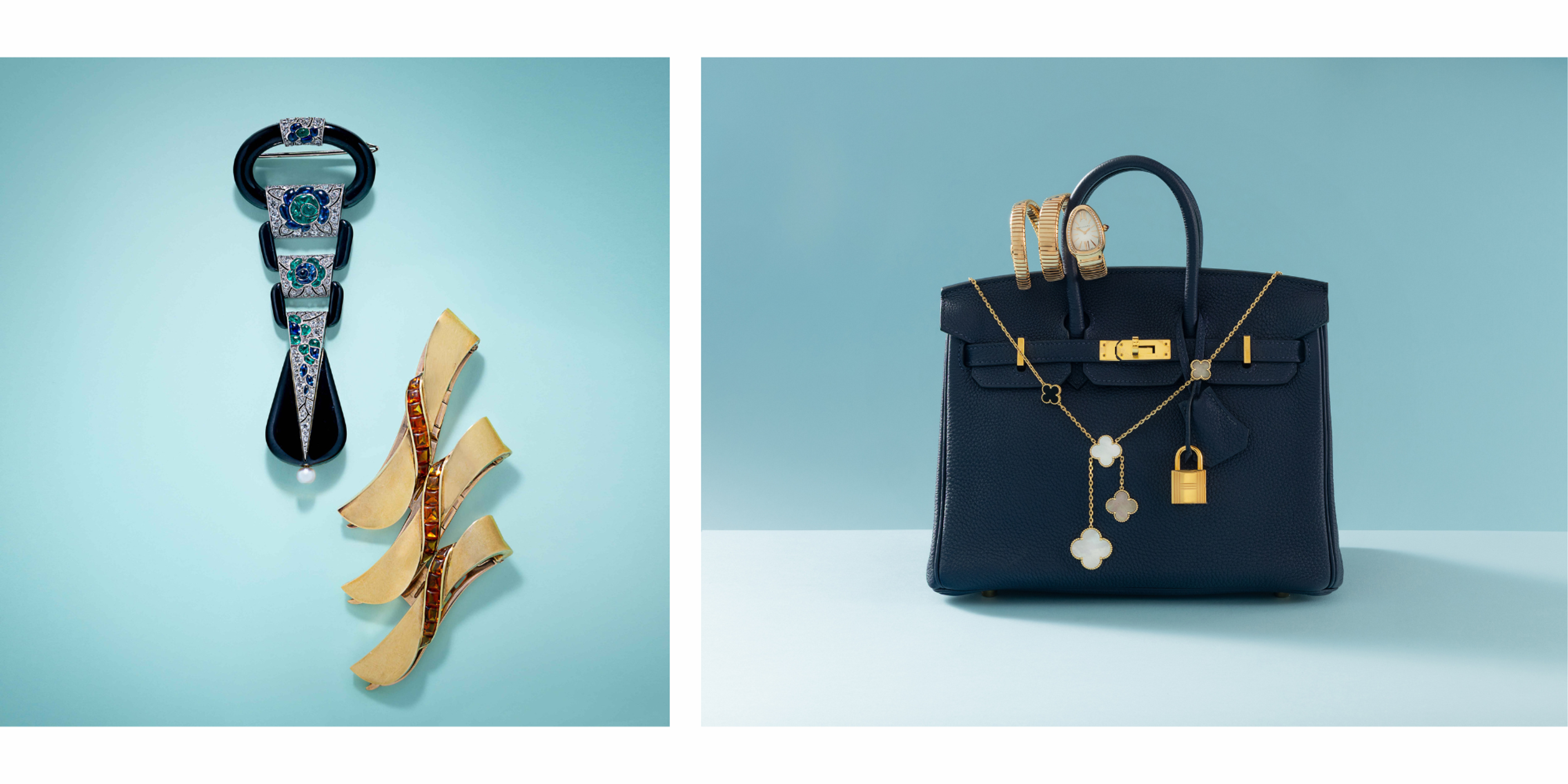 From Left to Right: Selections from Important Jewelry and from The Signature Edit: Property from The Towbin Collection.