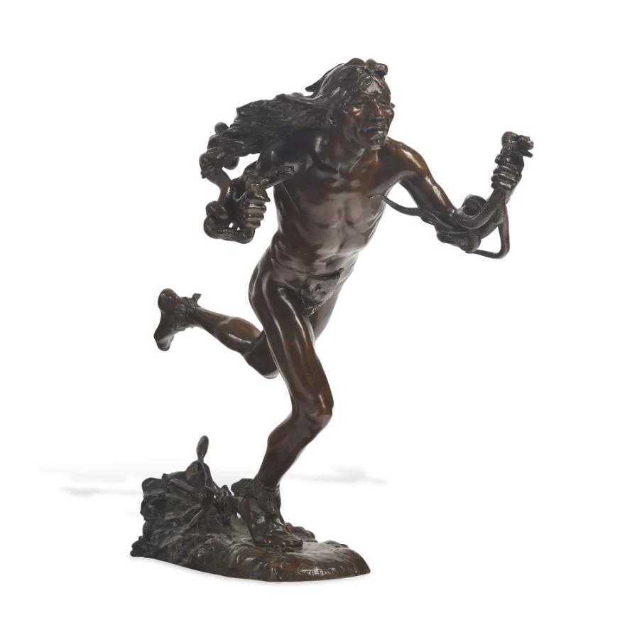 Hermon Atkins MacNeil(1866-1947)| The Moqui Prayer for Rain (The Returning of the Snakes) SOLD FOR $230,400; Bert Geer Phillips (1868-1956) | Water Carrier, c. 1912| SOLD FOR $140,800