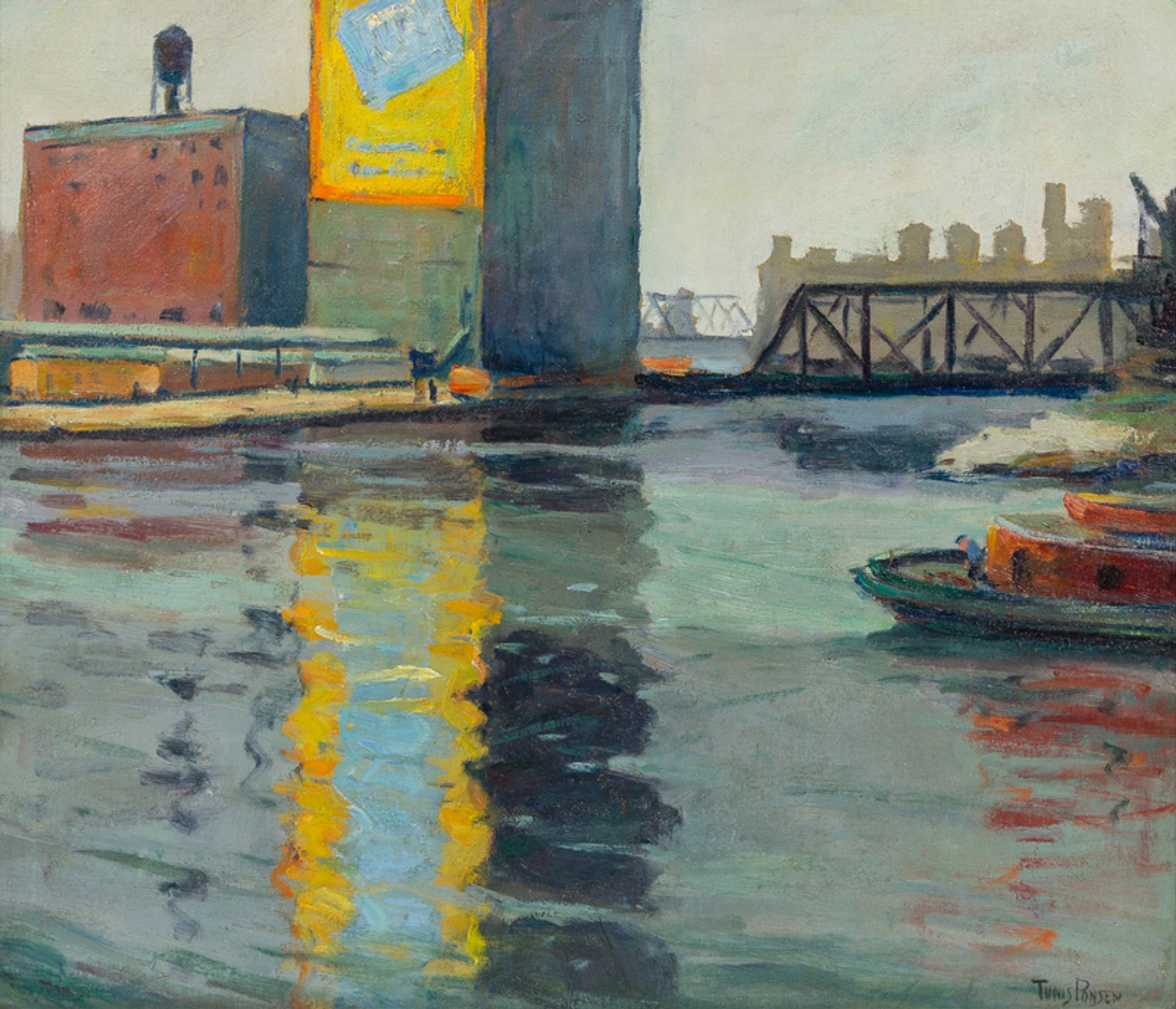 Tunis Ponsen (American, 1891-1968) North Branch Chicago River