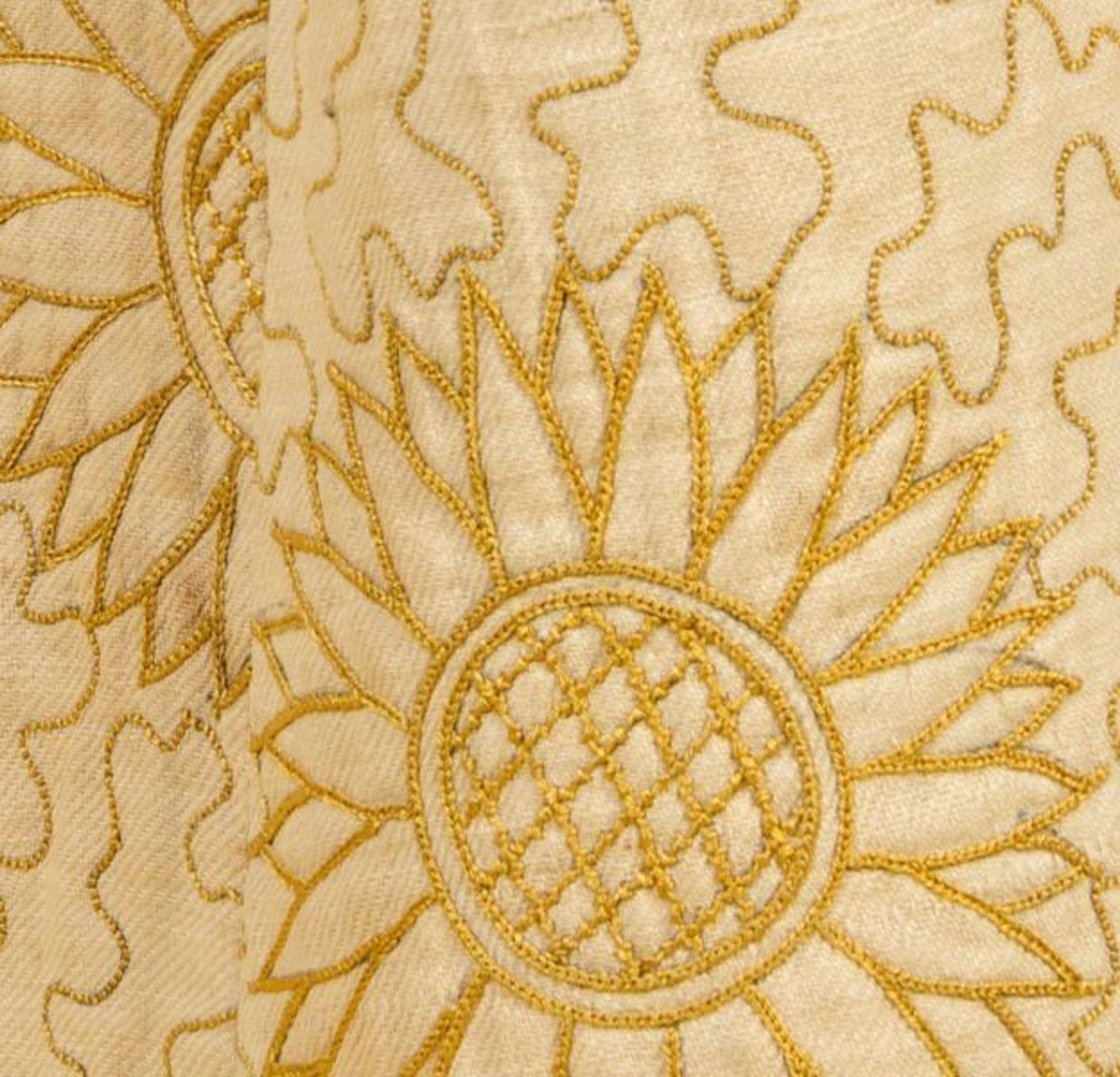 Sunflowers and Aesthetic Decadence: An Embroidered White Cotton Wrapper, 1880