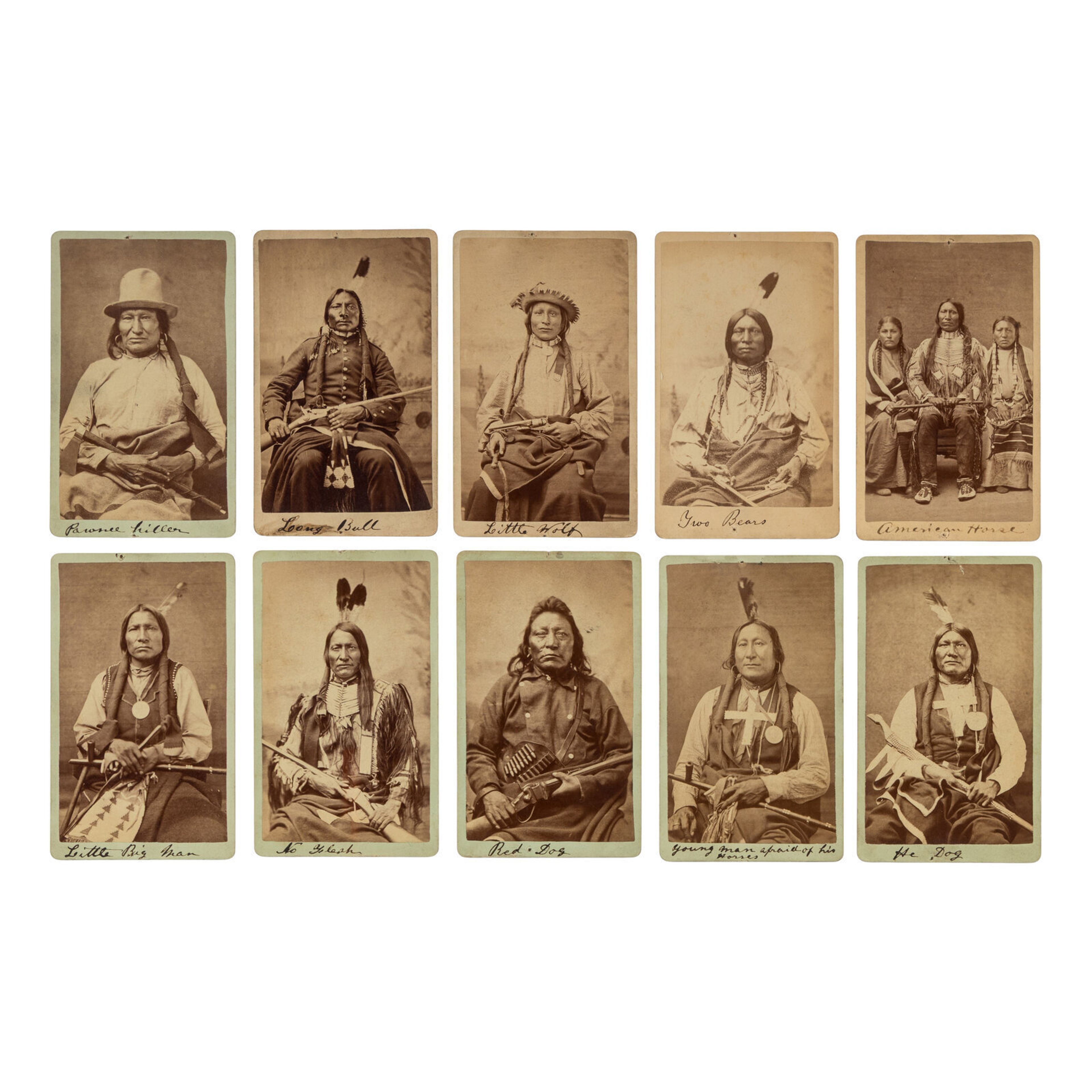 Lot 115 | Mitchell and McGowan, Sioux Chiefs and Warriors Taken at the Red Cloud Agency, ca 1877 Sold for $4,480