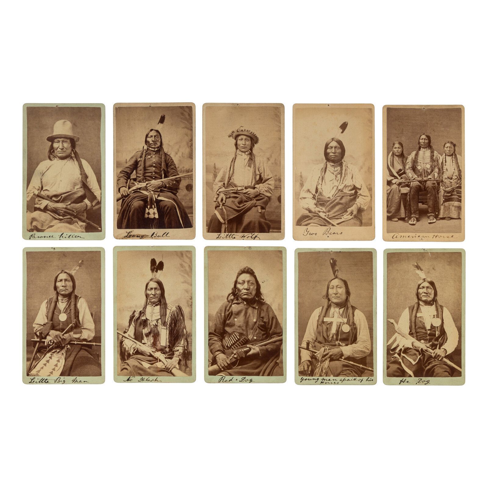 Lot 115 | Mitchell and McGowan, Sioux Chiefs and Warriors Taken at the Red Cloud Agency, ca 1877 Sold for $4,480