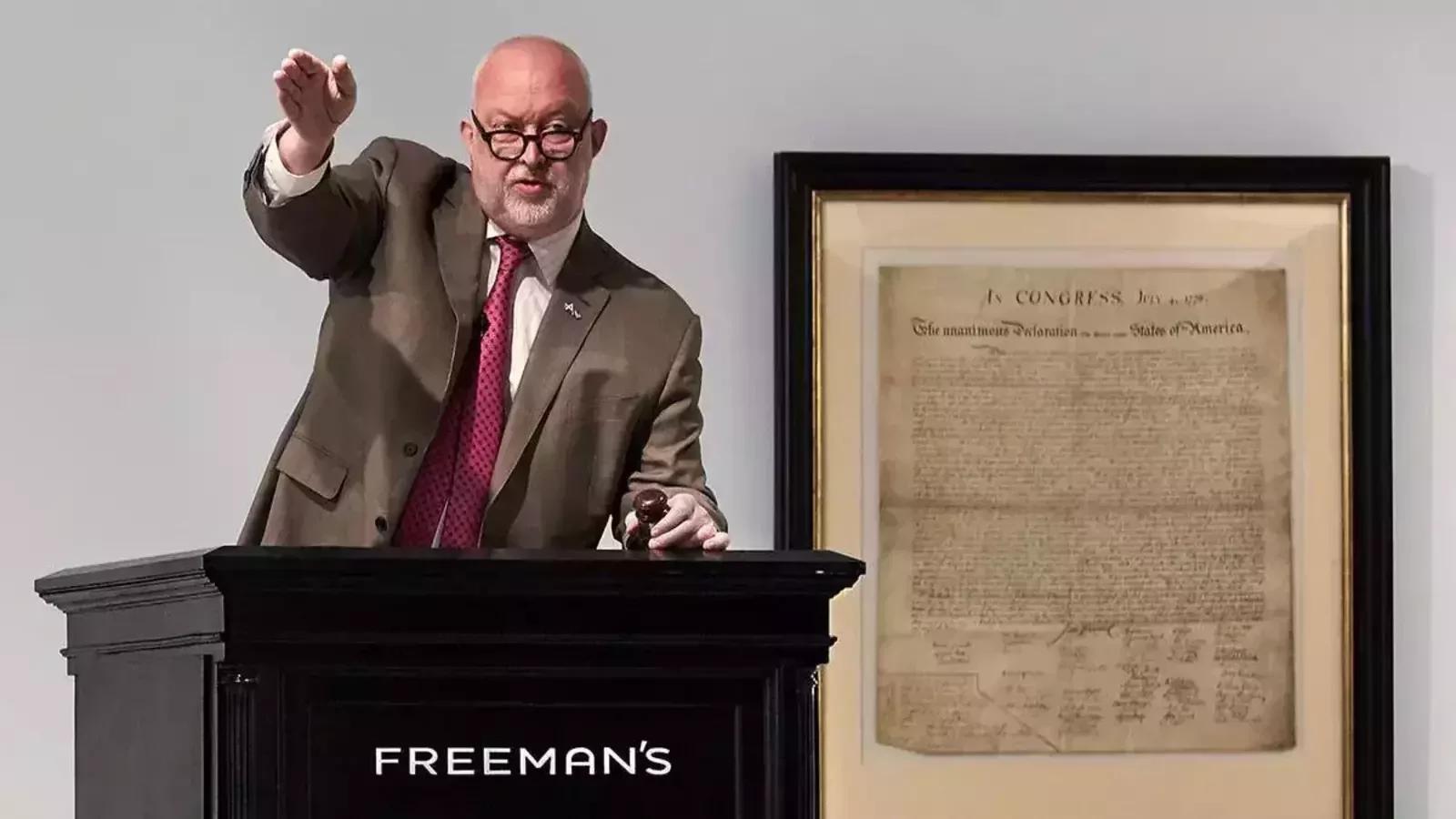 Copy of the Declaration of Independence found in Scotland Sells for Historic $4.42M at Freeman's