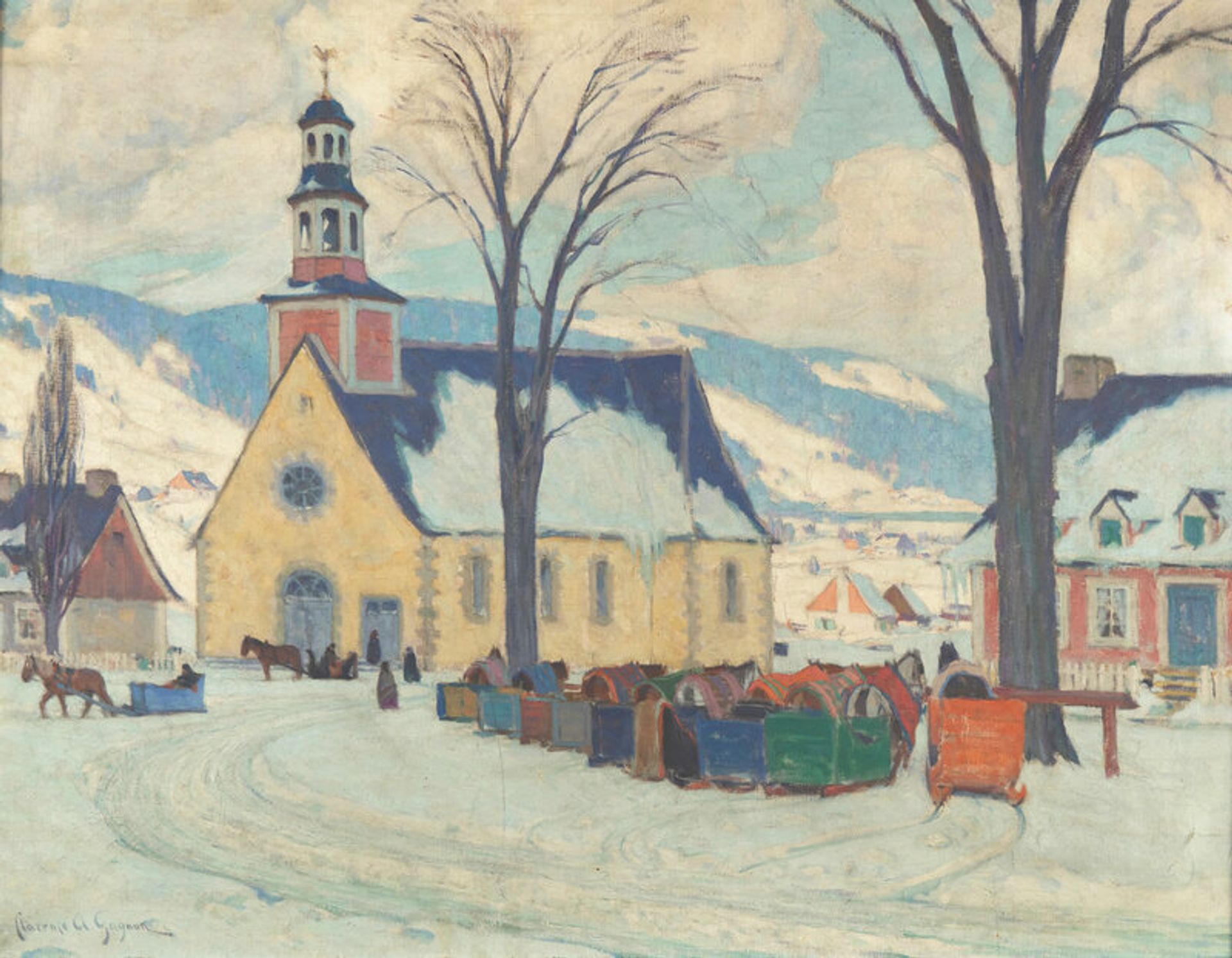 Lot 32 | Clarence Alphonse Gagnon (Canadian, 1881-1942) Sunday Morning, Québec, c. 1921