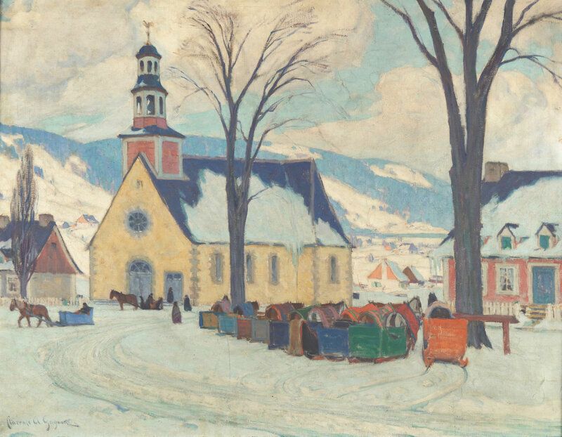 Lot 32 | Clarence Alphonse Gagnon (Canadian, 1881-1942) Sunday Morning, Québec, c. 1921