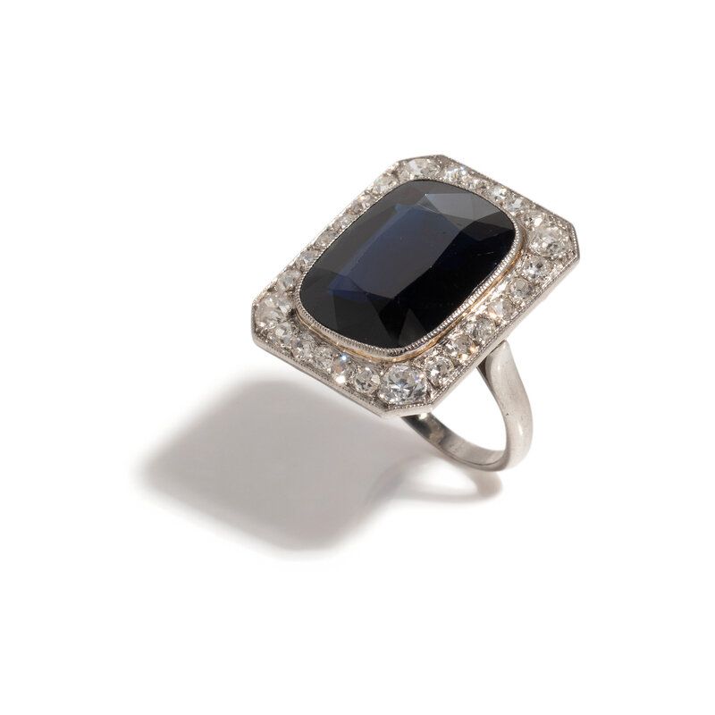 Lot 96 | ART DECO, SAPPHIRE AND DIAMOND RING | Estimate: $2,000 - 3,000
