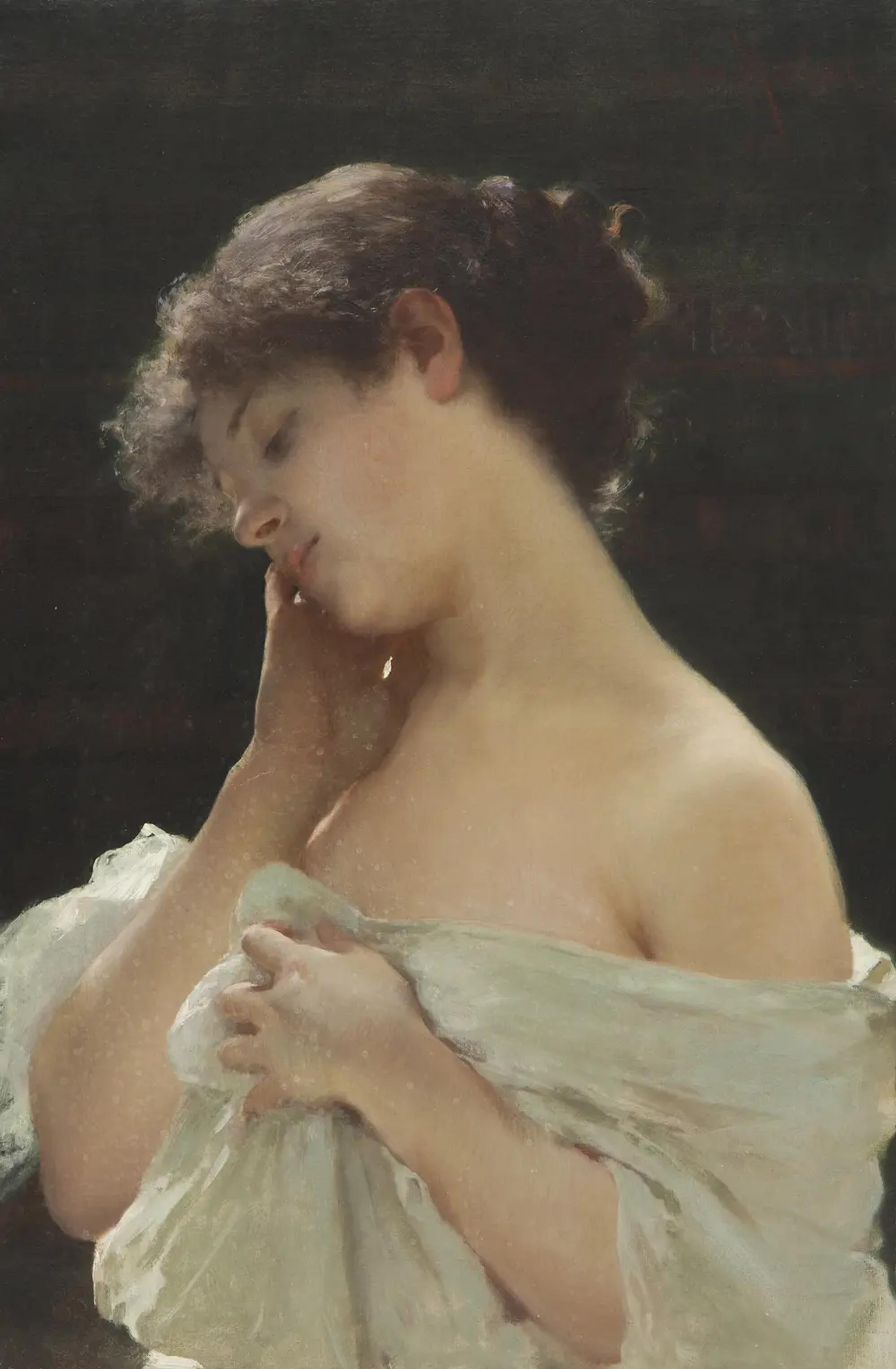 Lot 42 | Gaetano de Martini (Italian, 1840-1917) | Young Beauty, 1883 | Estimate: $6,000 - $8,000