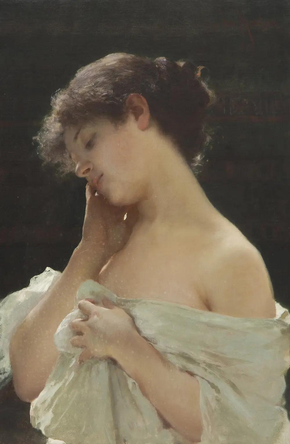 Lot 42 | Gaetano de Martini (Italian, 1840-1917) | Young Beauty, 1883 | Estimate: $6,000 - $8,000