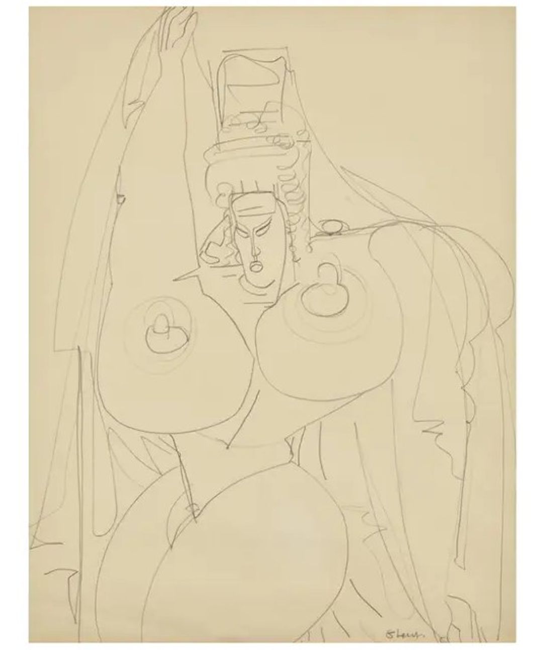 Gaston Lachaise | Veiled Nude, c. 1932-1935 | Estimate: $1,000 - 1,500