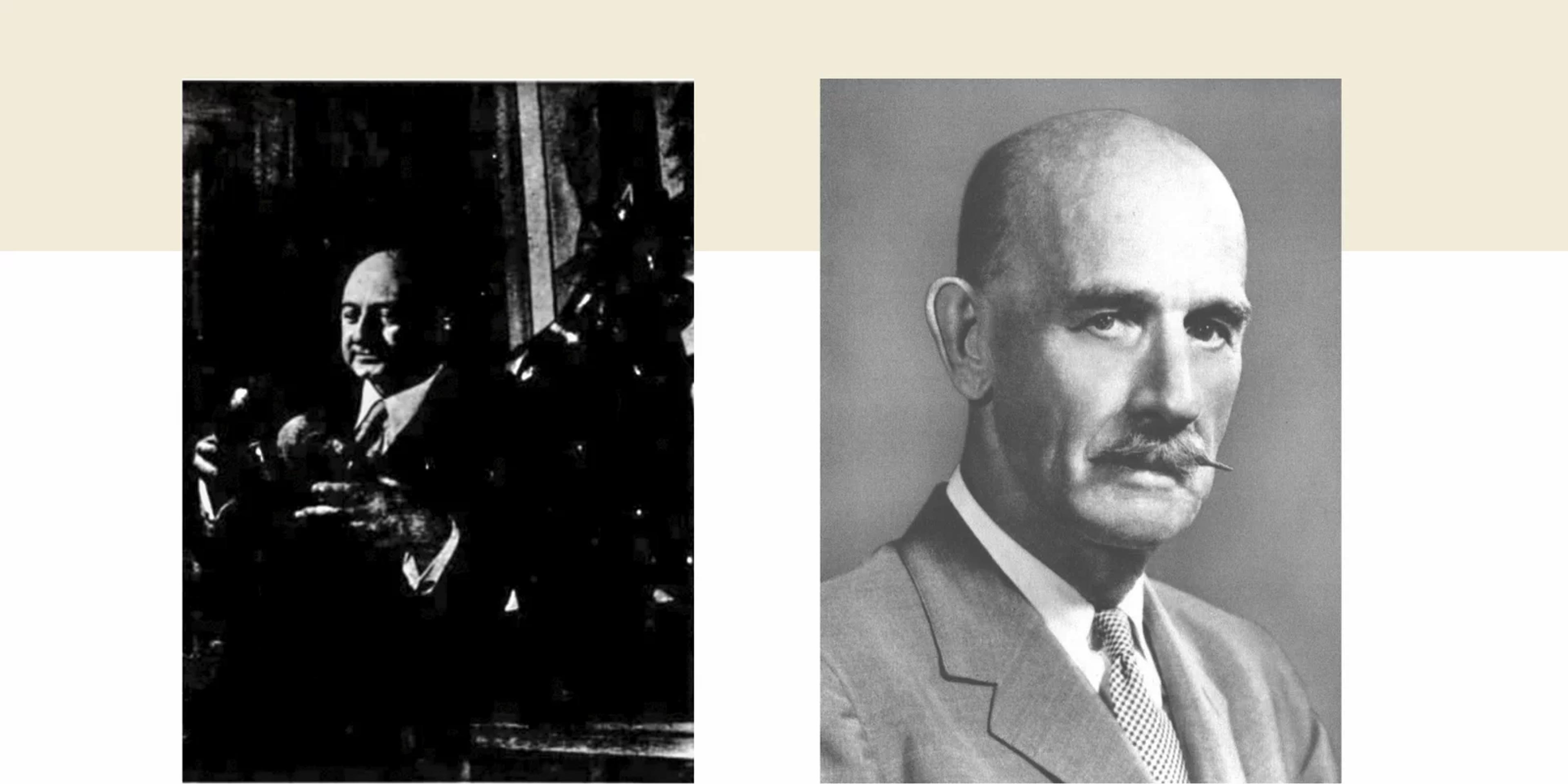 Left: Portrait of Bernard M. Davis (1892-1973), as published in The Philadelphia Inquirer, April 4, 1952. Right: Robert Sturgis Ingersoll (1891-1973), last owner of Europa and President of the Philadelphia Museum of Art from 1948 to 1964.