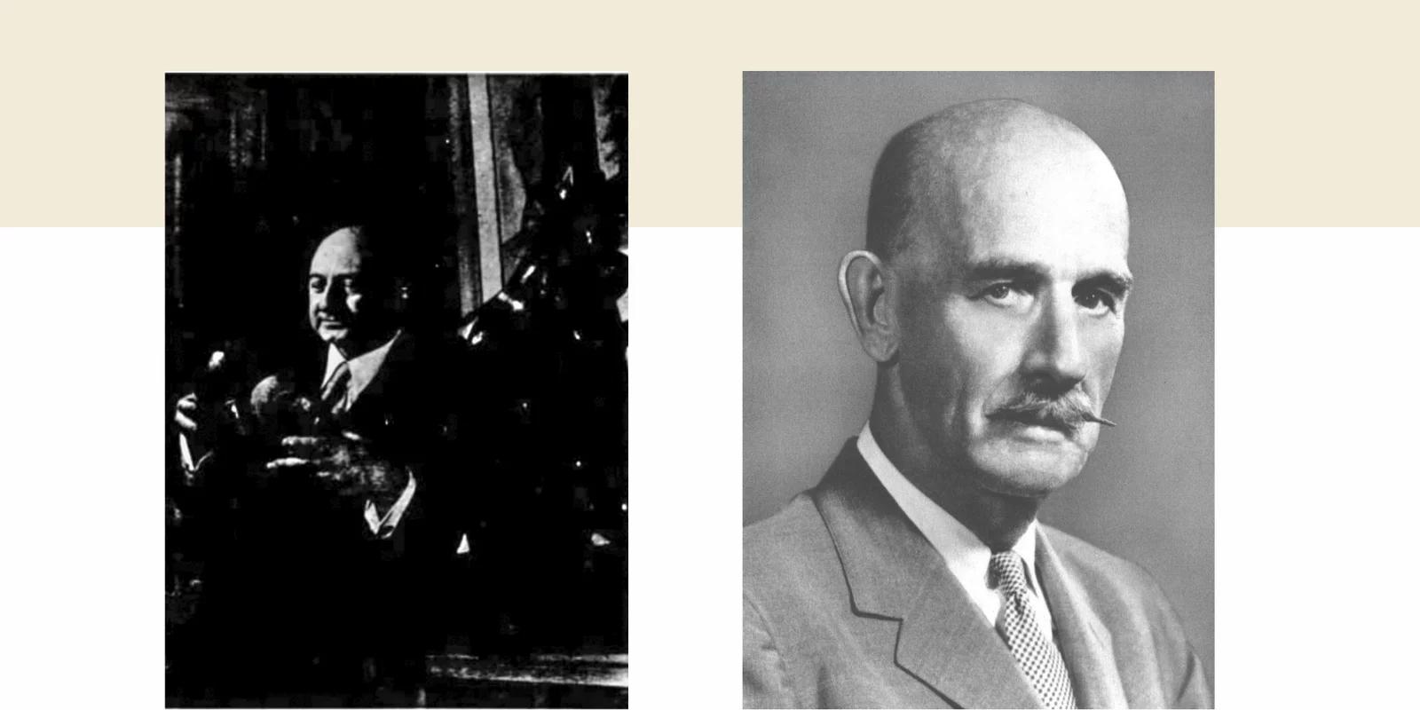Left: Portrait of Bernard M. Davis (1892-1973), as published in The Philadelphia Inquirer, April 4, 1952. Right: Robert Sturgis Ingersoll (1891-1973), last owner of Europa and President of the Philadelphia Museum of Art from 1948 to 1964.