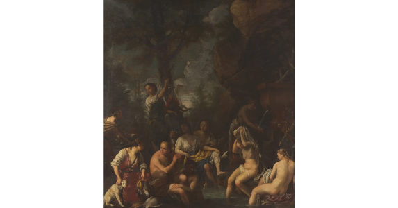 Lot 8 | Johann Heiss (German, 1640-1704) Diana at Rest | Estimate: $6,000 - $8,000