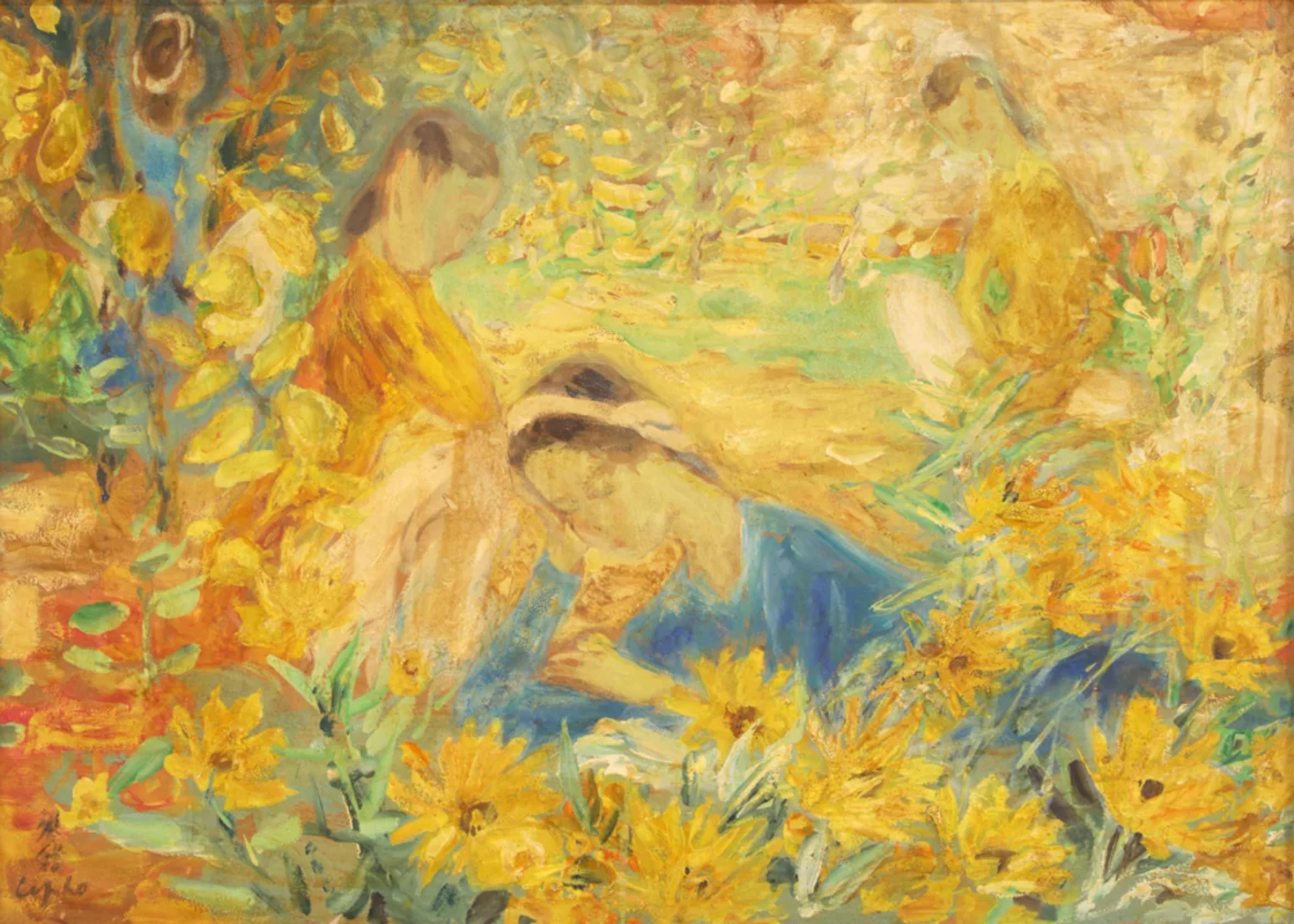 Lot 2 | Dans le Jardin, 1963, Lê Phổ 黎譜 (French/Vietnamese, 1907-2001) | Sold for 153,600