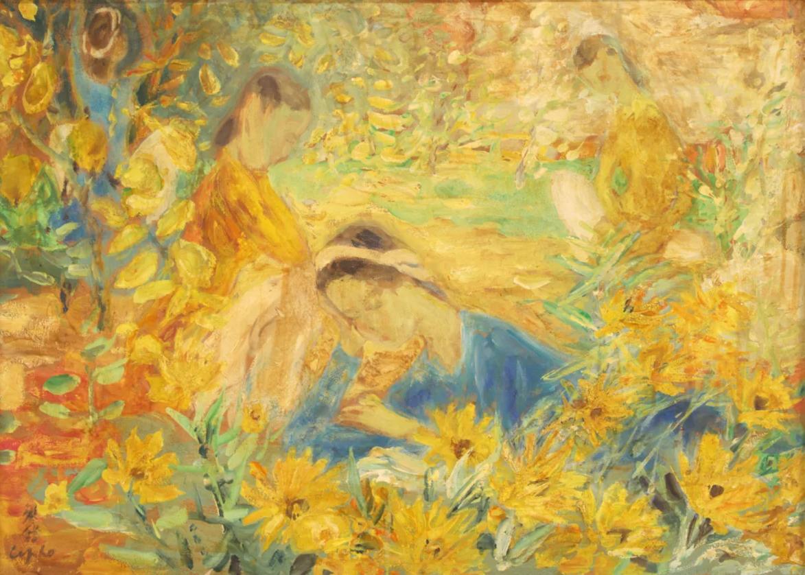Lot 2 | Dans le Jardin, 1963, Lê Phổ 黎譜 (French/Vietnamese, 1907-2001) | Sold for 153,600