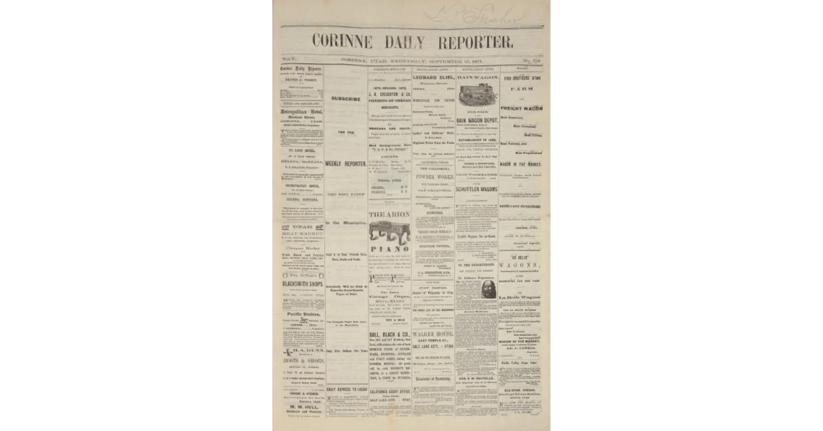 Substantial and Nearly Consecutive Run of an Anti-Mormon Newspaper