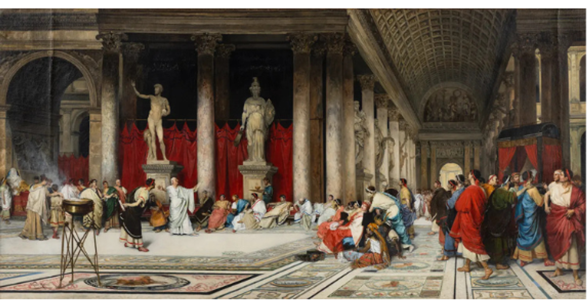 Lot 37 | Virgilio Mattoni de la Fuente (Spanish, 1842-1923) The Baths of Caracalla | Estimate $50,000 - $70,000