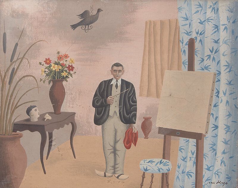 Lot 1 | Jean Hugo (French, 1894-1984), 'Le Peintre dans son Atelier (Autoportrait)', 1929, Estimate: $3,000 - $5,000, Price Realized: $44,450