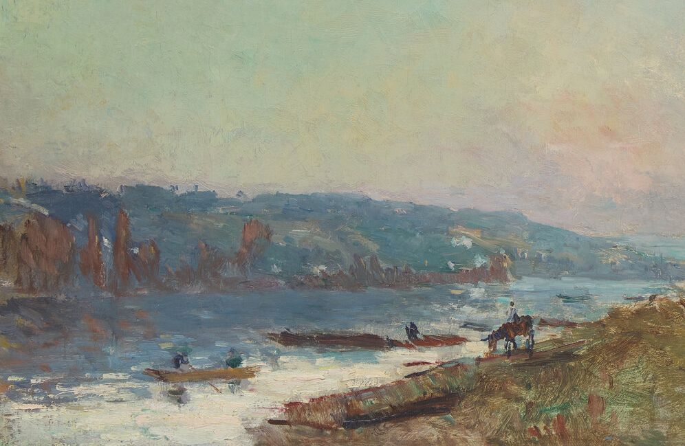 Lot 40 Albert Lebourg (French, 1849-1928) La Seine à Saint Cloud, 1890 oil on canvas