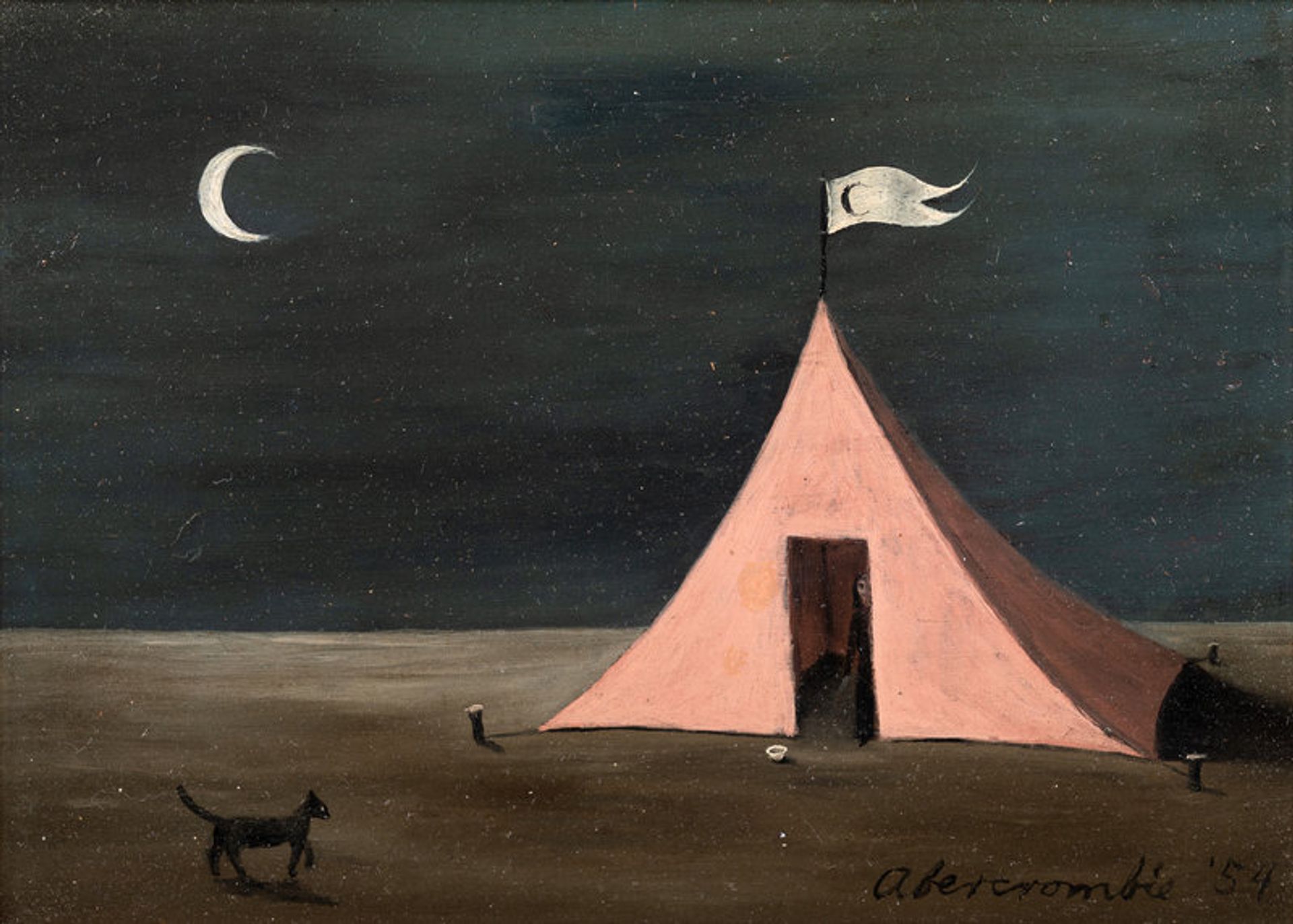 Gertrude Abercrombie (American, 1909-1977) The Pink Tent, 1954; sold for $312.500