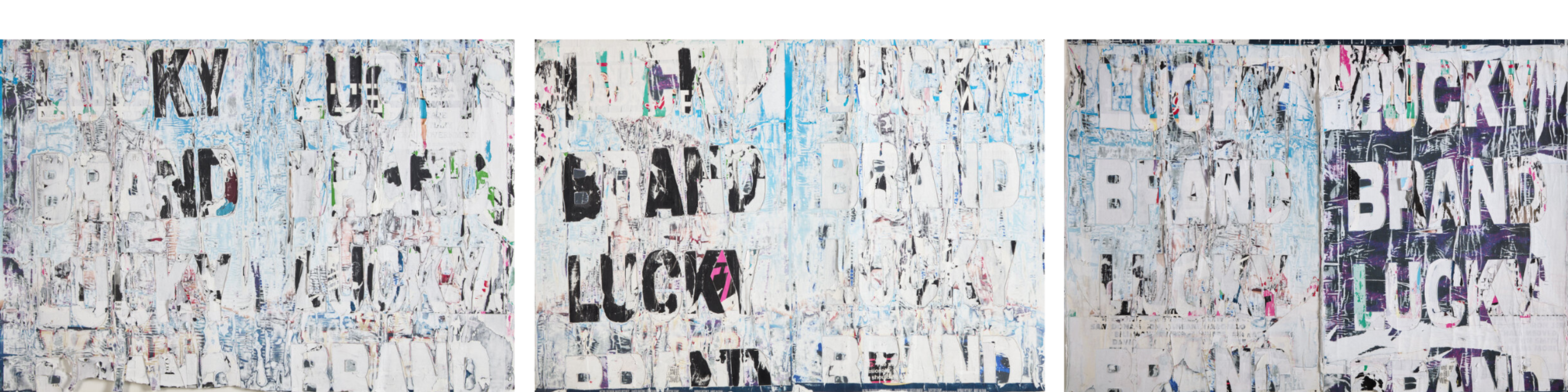 Lot 46 | Mark Bradford, Untitled (a set of 3 works), 2007 | Estimate $300,000 – 400,000