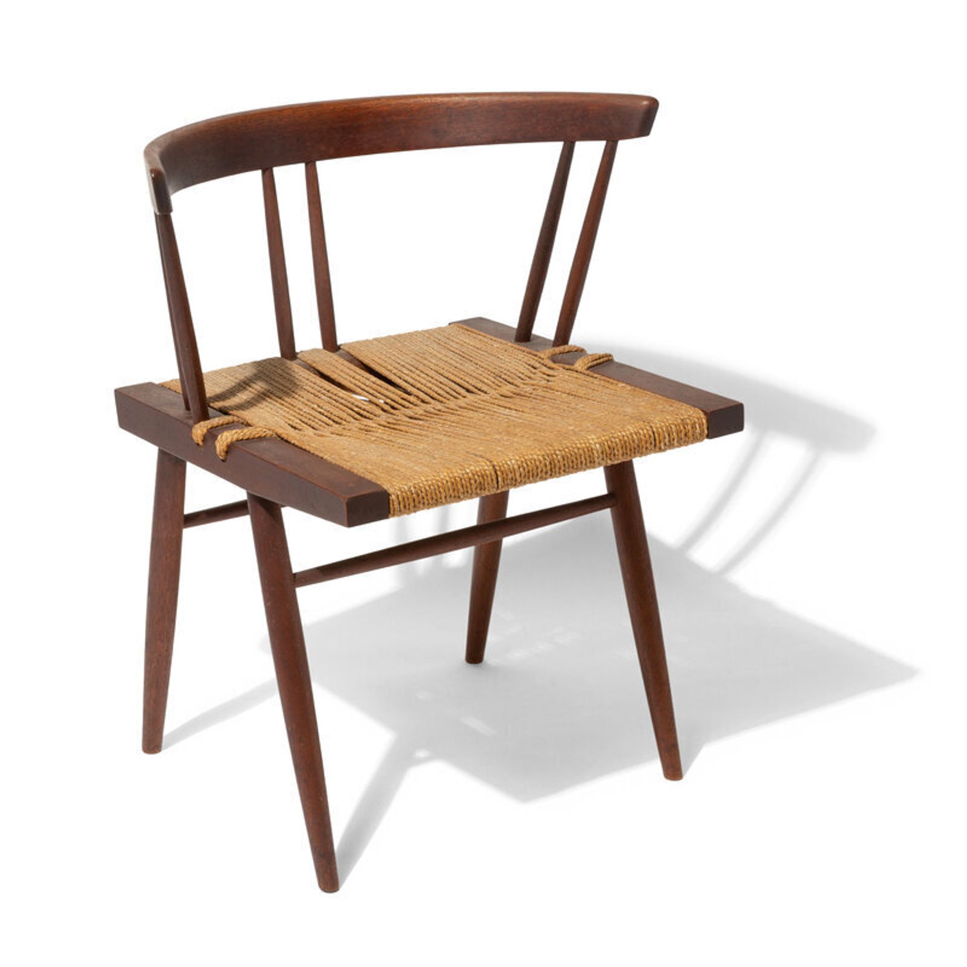 George Nakashima (American, 1905-1990) Grass-seated chair, 1958 | Sold for $3,520