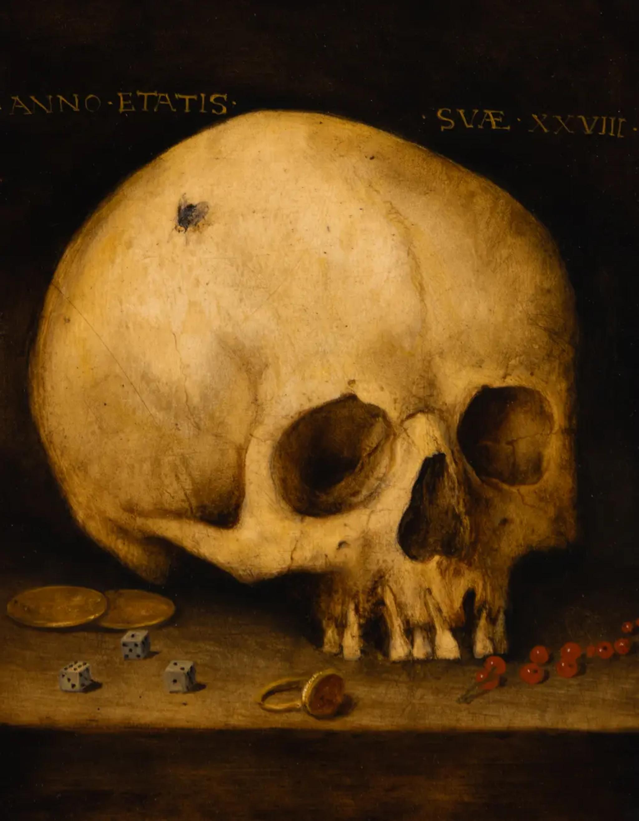 Lot 3 | Circle of Hercules Seghers (Dutch, c. 1590-c. 1638) | Vanitas Still Life with an Intaglio Ring | Estimate: $3,000 - $5,000