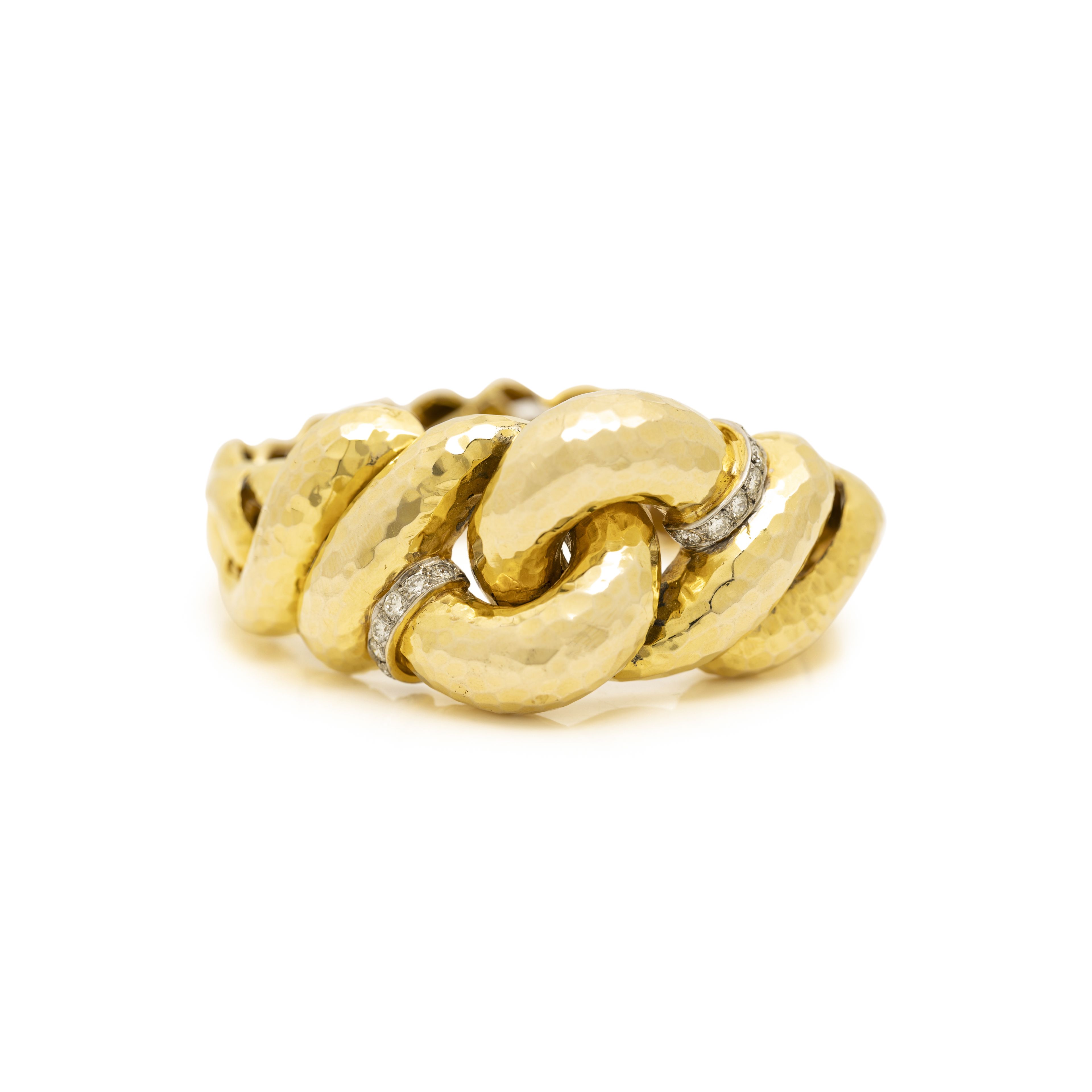 Lot 200 | BICOLOR GOLD AND DIAMOND BRACELET | Estimate: $3,000 - $5,000