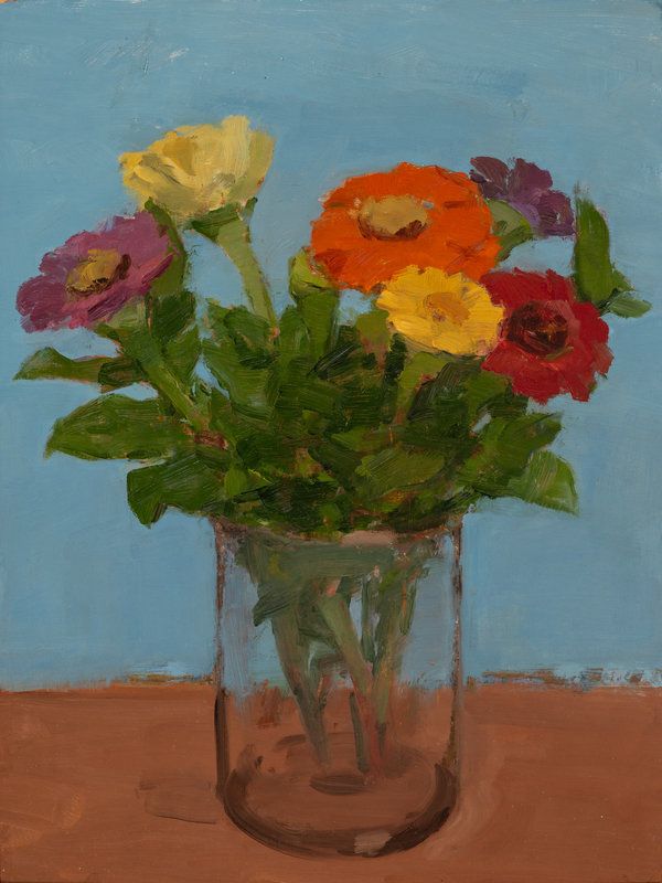 Lot 1 | Albert York (American, 1928-2009), 'Zinnias in a Glass Vase', 1981, Estimate: $80,000 - $120,000