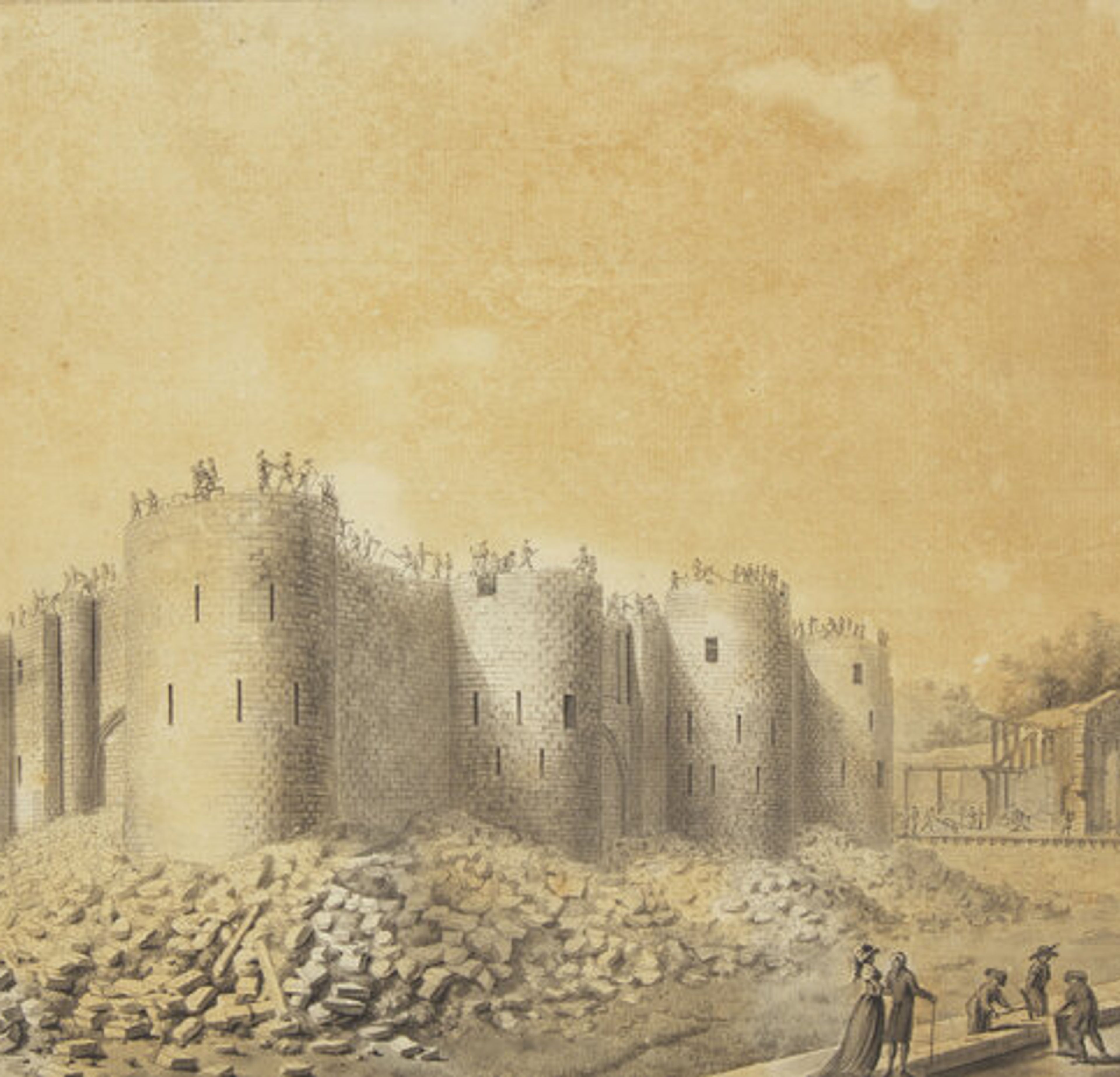 The Destruction of the Bastille Drawing, Once Owned by George Washington, Sells for Nearly $2 Million