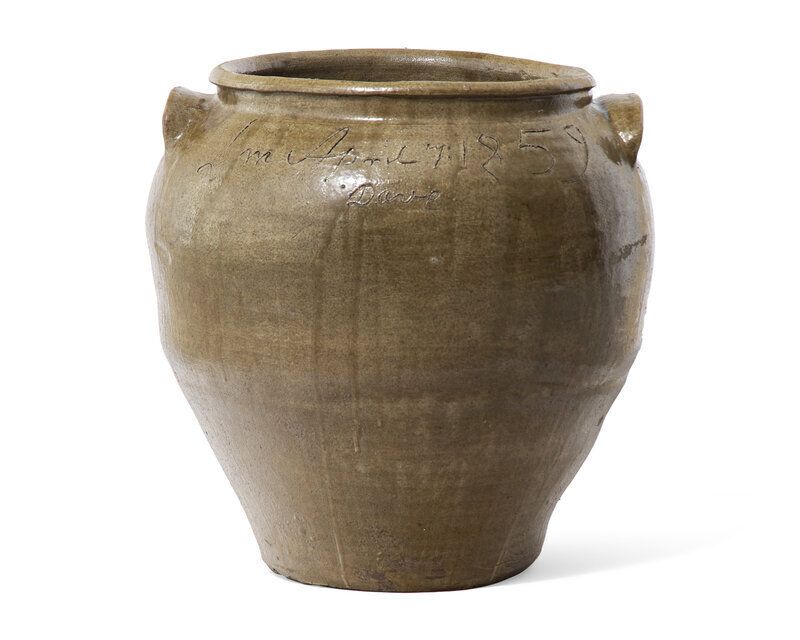 Lm April 7, 1859 / Dave: A Rare David Drake Crock