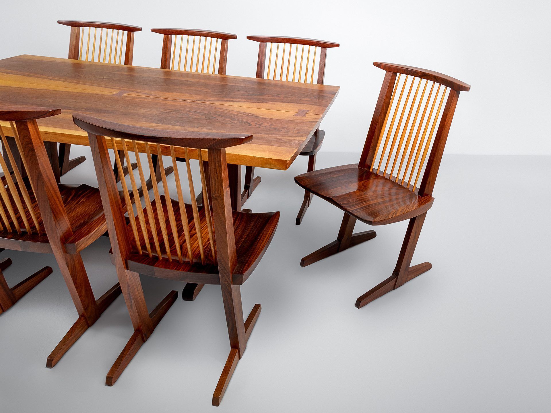 George Nakashima’s Rosewood ‘Conoid’ Chair and ‘Frenchman’s Cove II’ Table