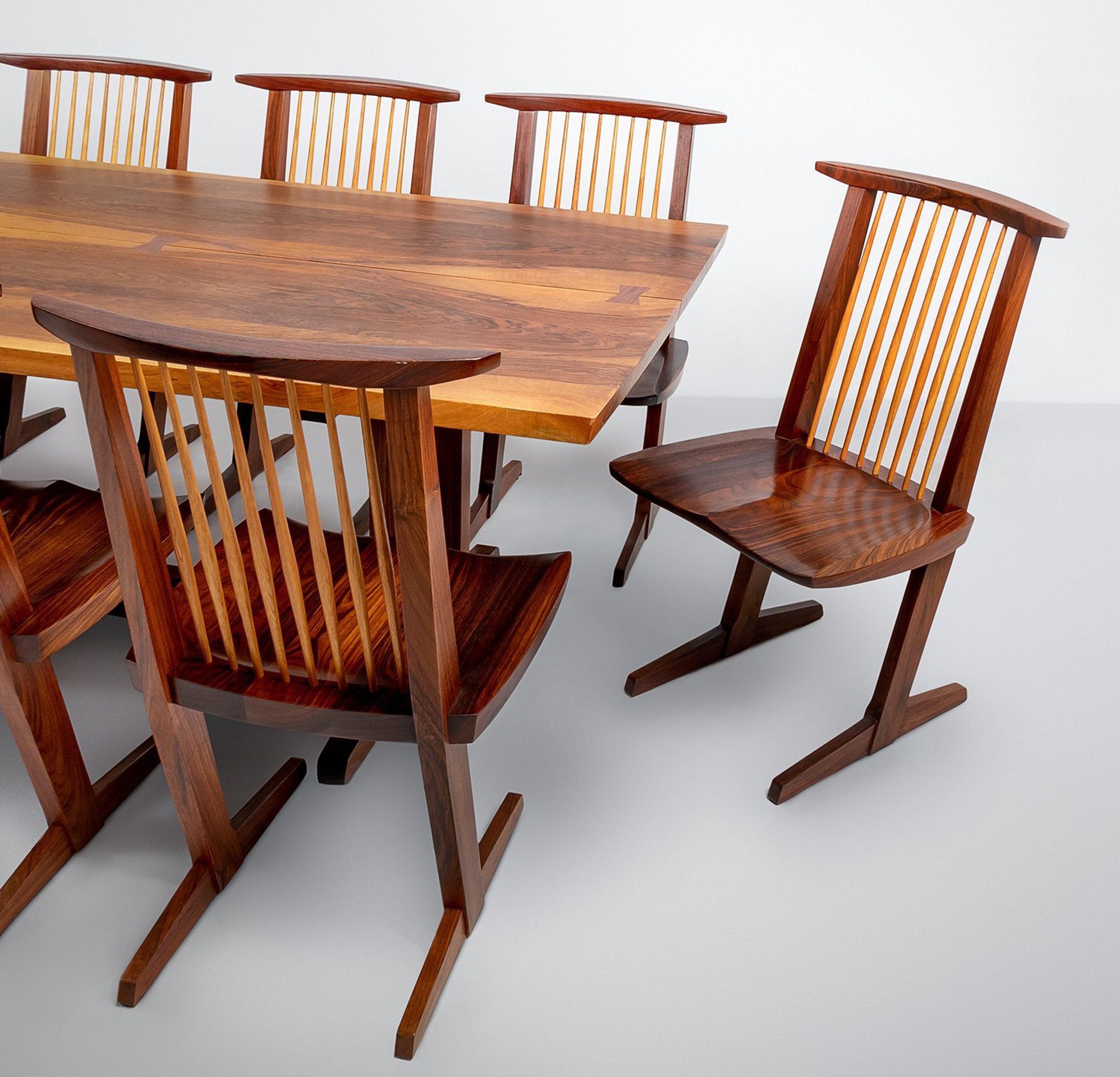 George Nakashima’s Rosewood ‘Conoid’ Chair and ‘Frenchman’s Cove II’ Table