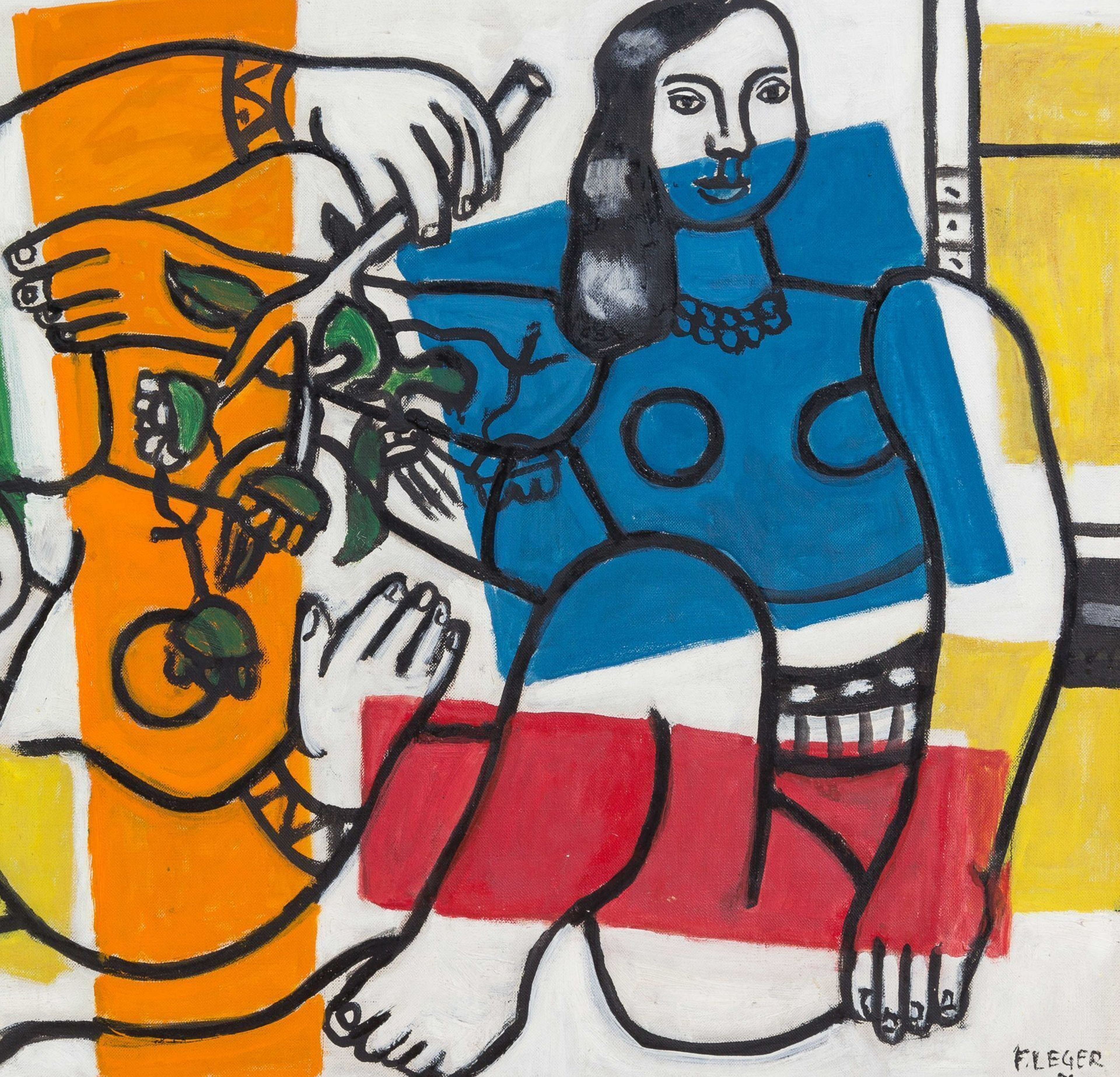 Fernand Leger Study for Tate’s Two Women Holding Flowers