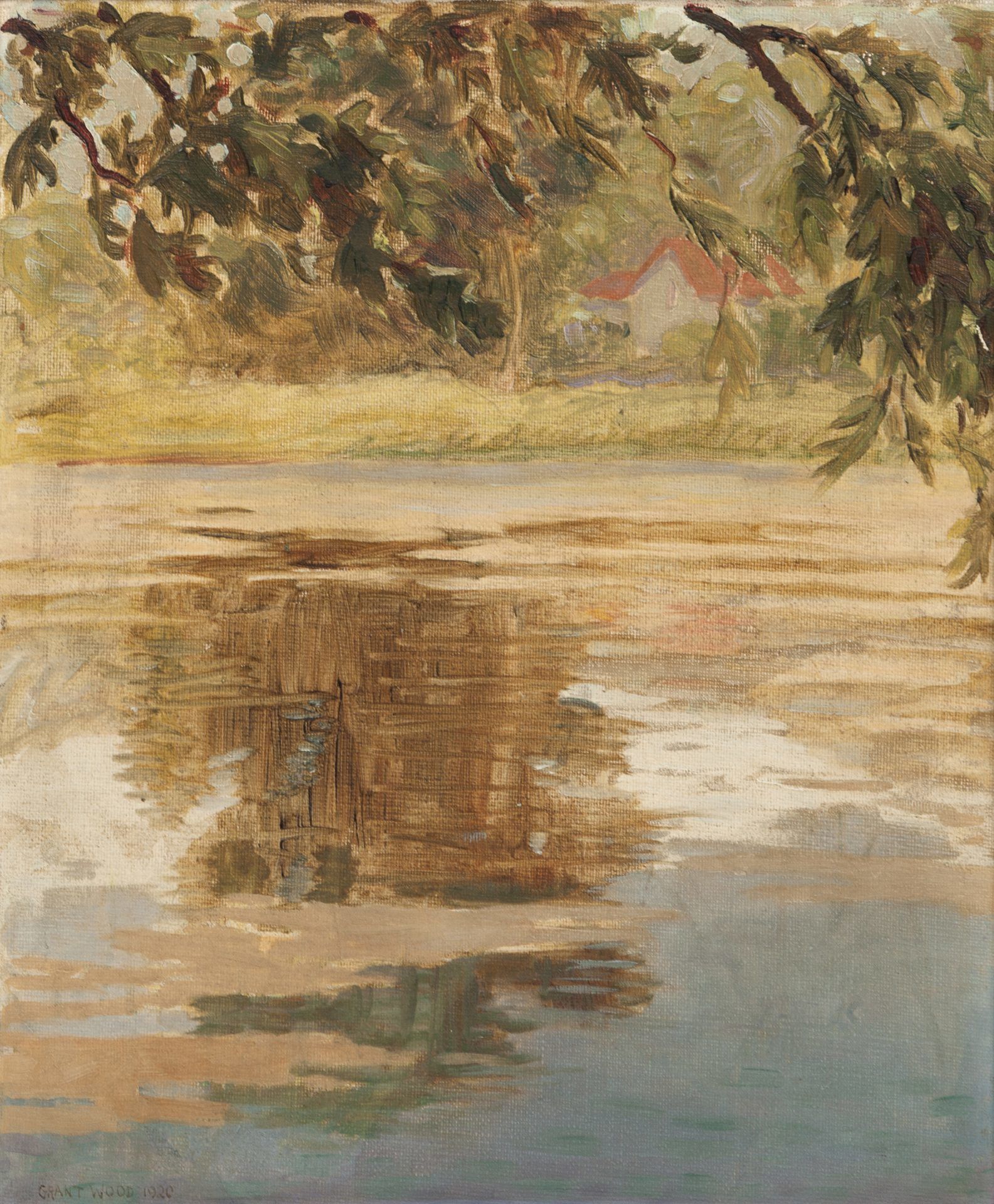Grant Wood, Reflections, Ville d’Avray, 1920