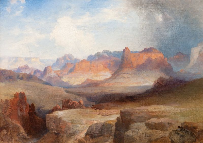 Thomas Moran (American, 1837-1926) View of Zion, 1919