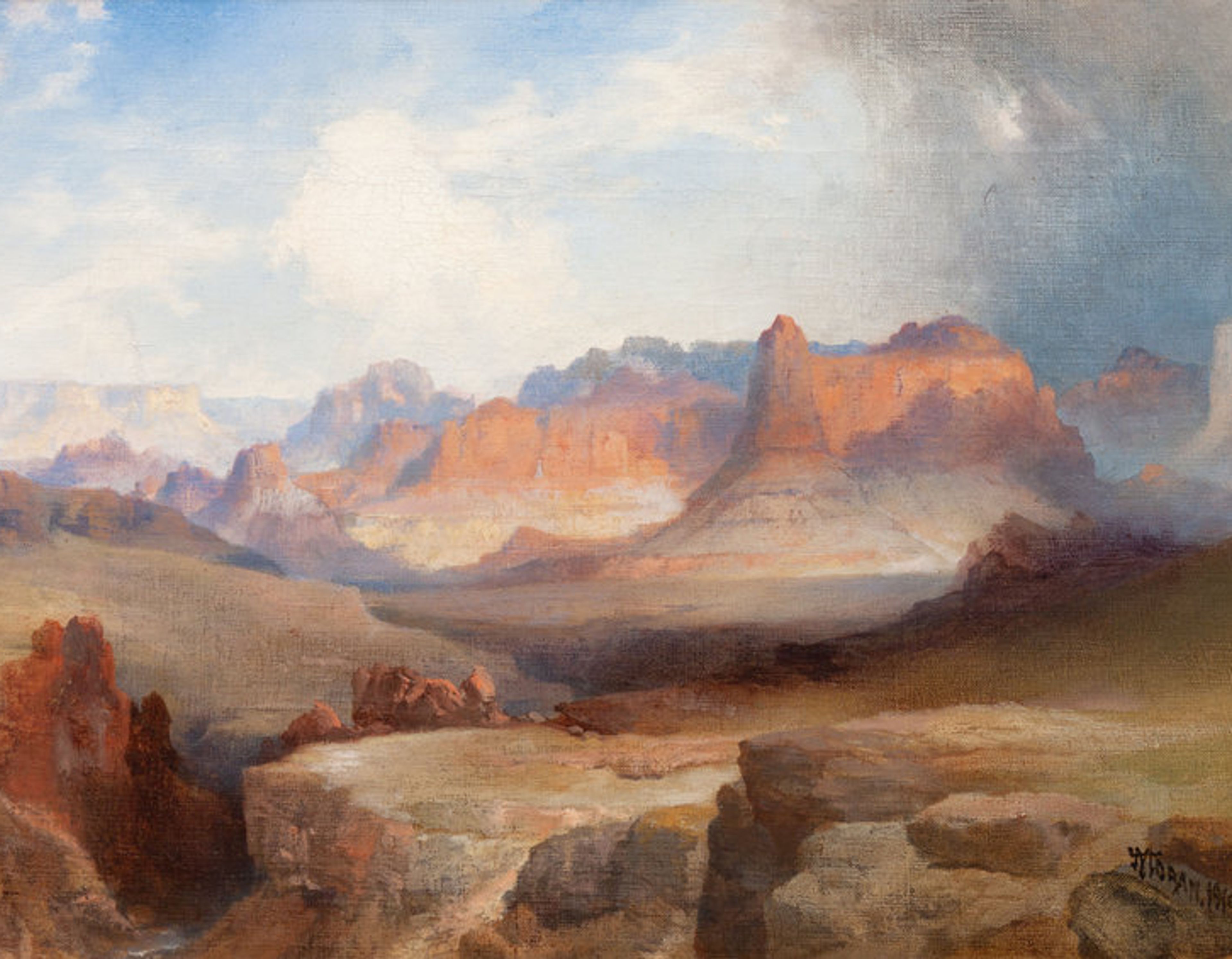 Thomas Moran (American, 1837-1926) View of Zion, 1919