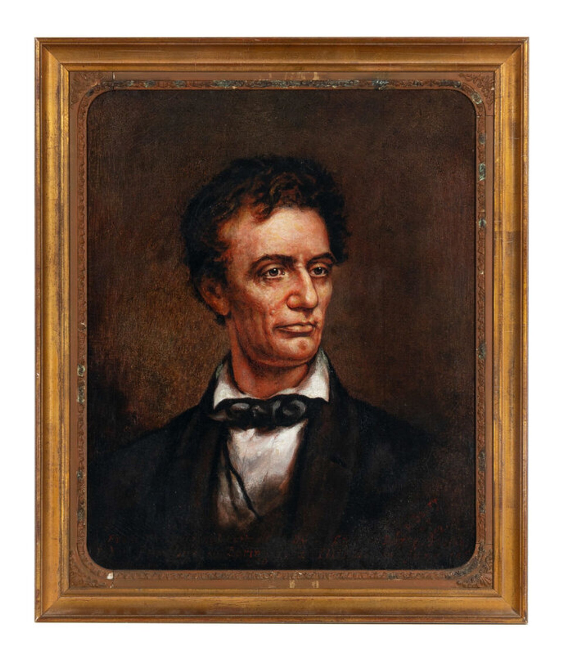 Lot 48 Charles Alfred Barry (American, 1830-1892) Abraham Lincoln: The Greek God, 1892 oil on canvas, framed