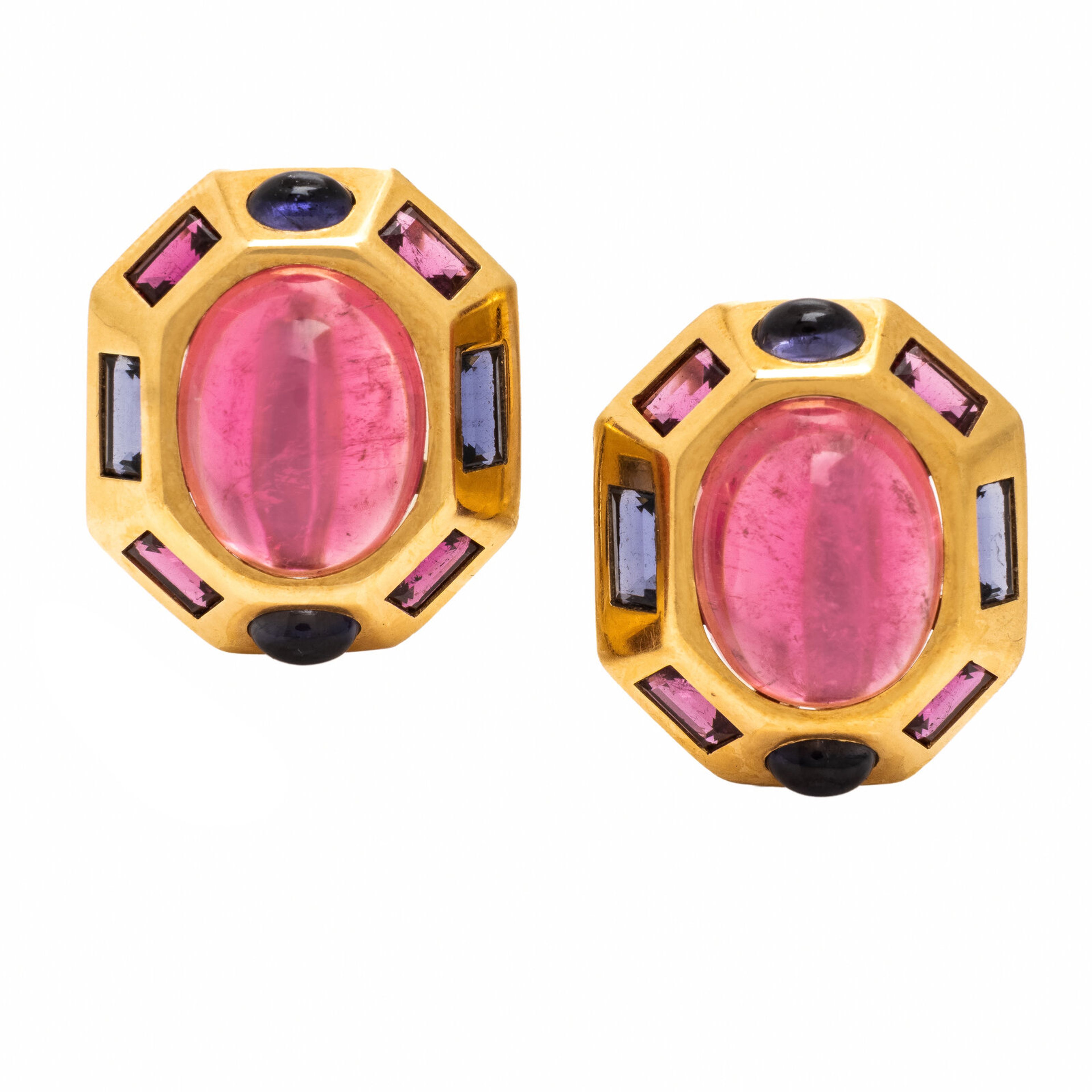 TO BE OFFERED SEPTEMBER 23, CHICAGO
Verdura, 'Byzantine' Yellow Gold and Multigem Clip Earrings
Estimate: $4,000 – 6,000
