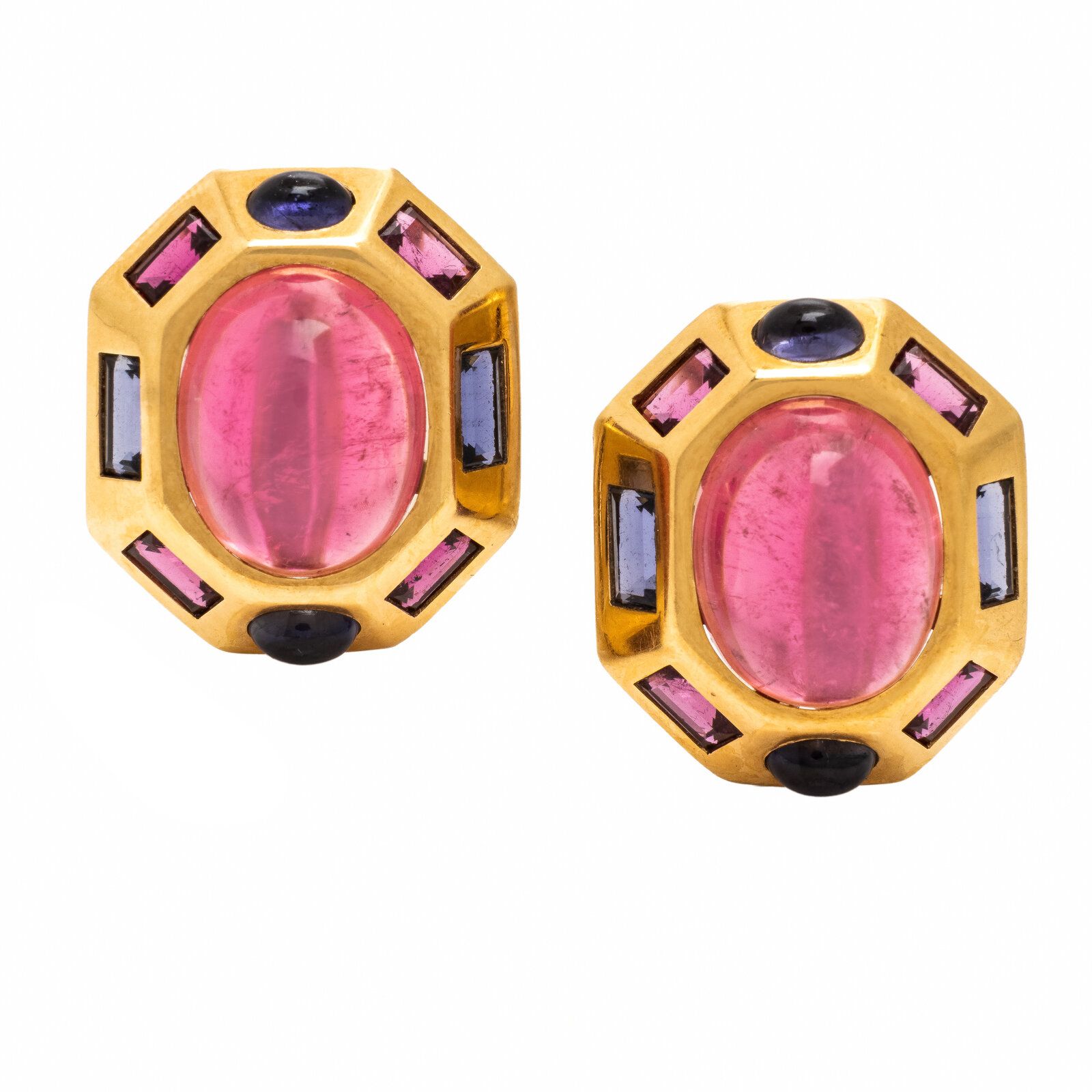 TO BE OFFERED SEPTEMBER 23, CHICAGO
Verdura, 'Byzantine' Yellow Gold and Multigem Clip Earrings
Estimate: $4,000 – 6,000
