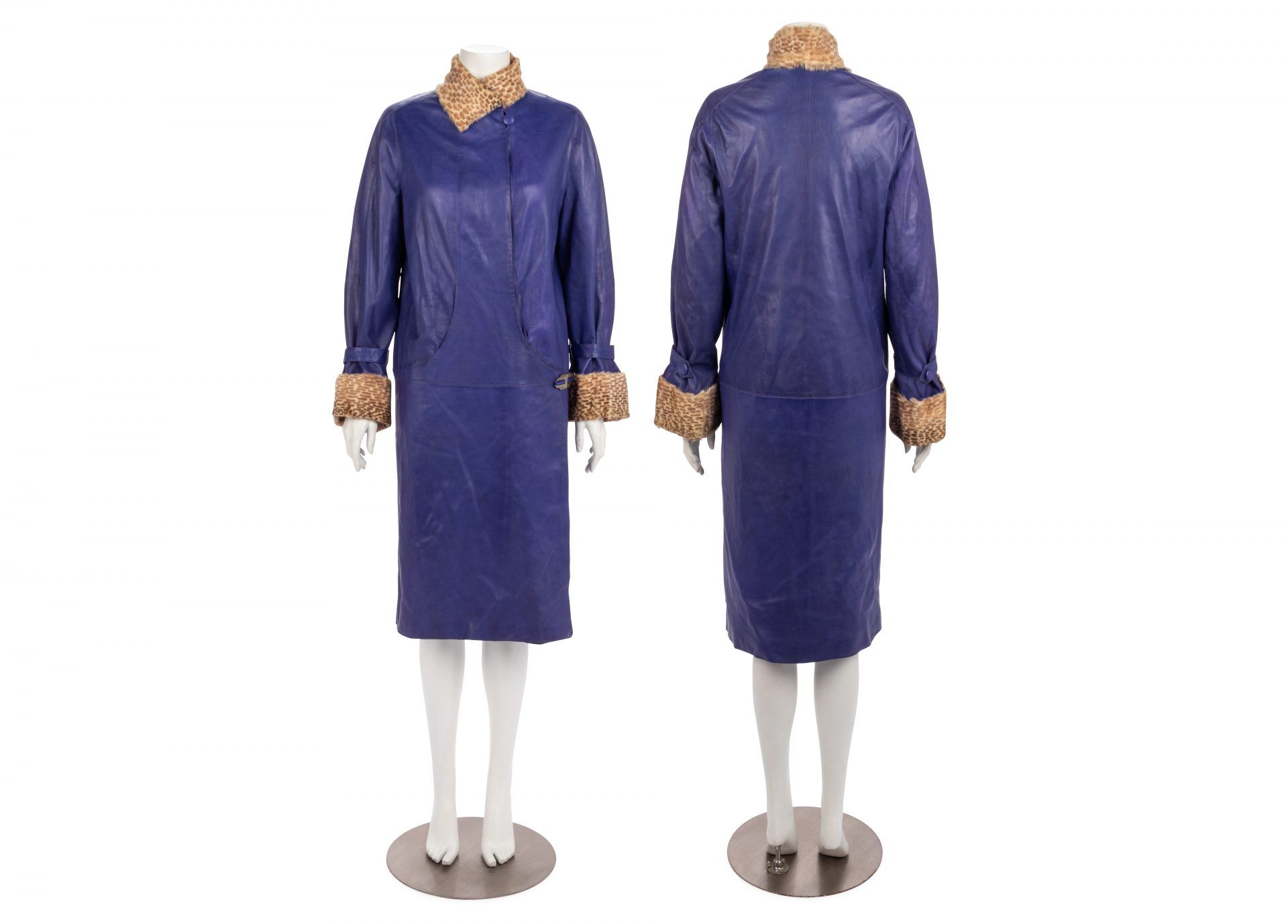 Callot Soeurs Leather and Fur Coat