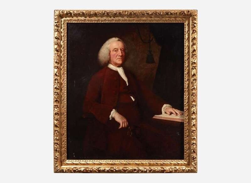 Attributed to Mason Chamberlin (English,1727-1787), An unrecorded portrait of Benjamin Franklin (1706-1790), circa 1778 | Estimate: $50,000 - $80,000