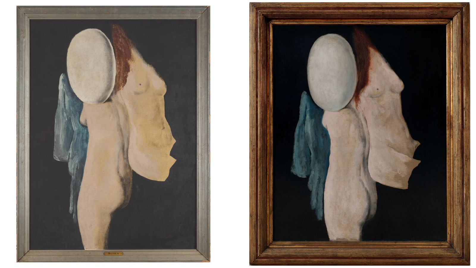 Right: Josef Šíma, Europa, 1927 (oil on canvas, 80 x 65 cm)
