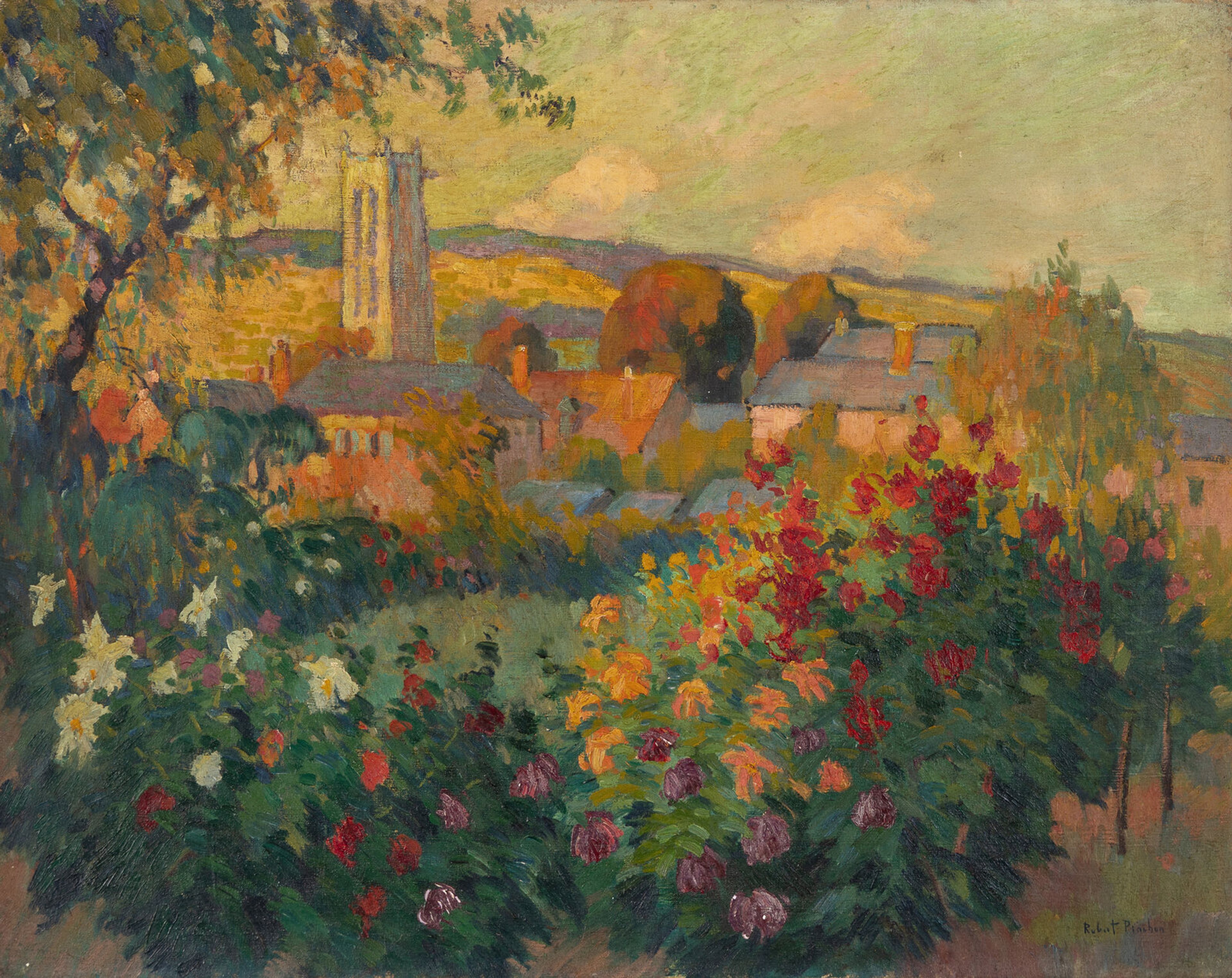 Lot 41 Robert Antoine Pinchon (French, 1886-1943) La Tour Gothique de l'Église Saint Pierre de Carville à Darnétal 
