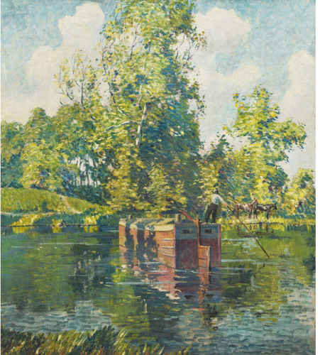 Lot 118 | Morgan Colt, The Canal Boat, c. 1915-25 | Sold for $216,400