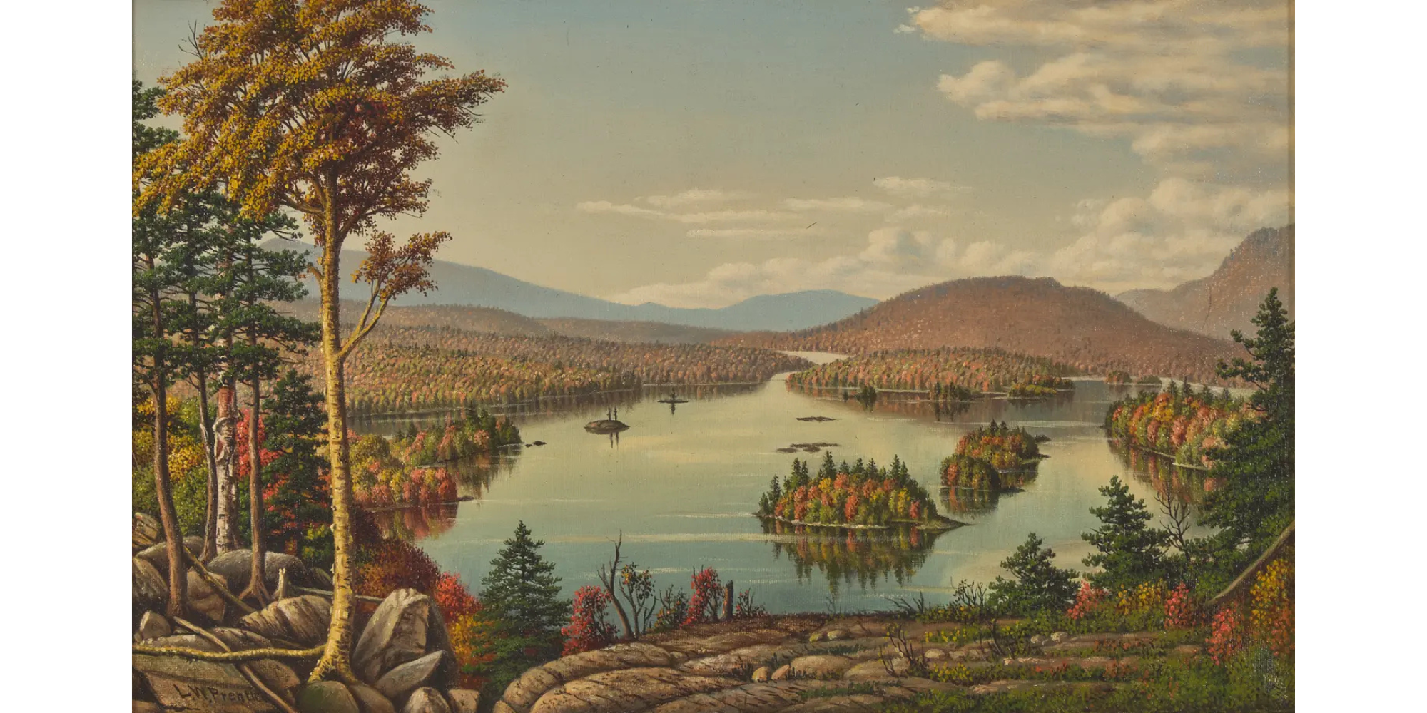 Lot 3 | Levi Prentice (American, 1851-1935) Blue Mountain Lake | Estimate $5,000 - $8,000
