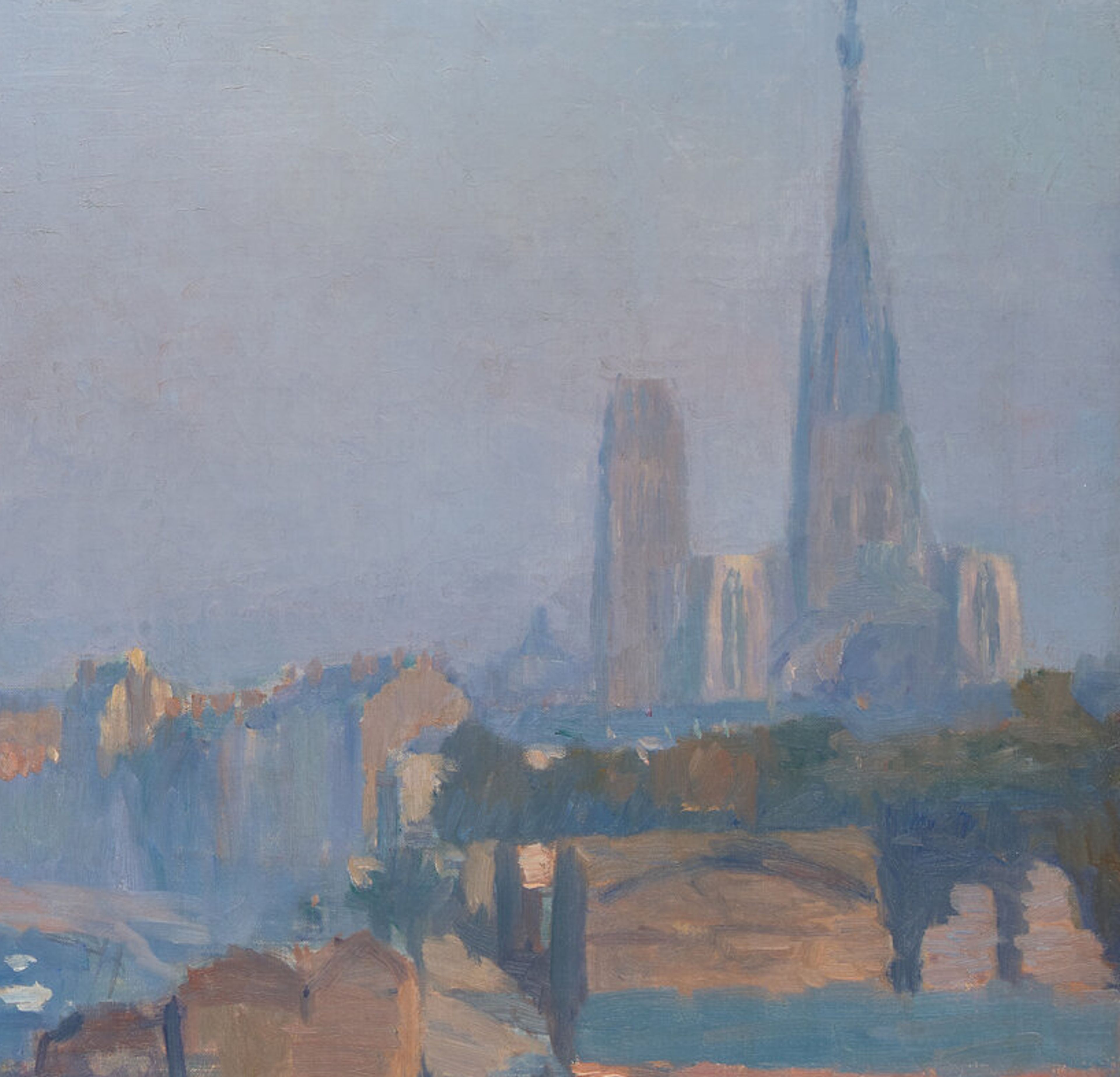 Lot 81 Albert Lebourg (French, 1849-1928) Vue de la Cathédrale de Rouen depuis le Pont Corneille, 1895