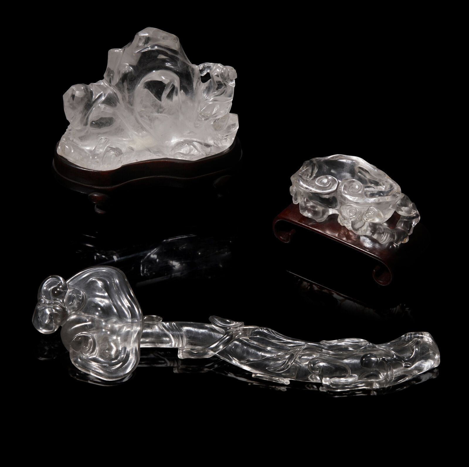 Lot 160 | Three Chinese Rock Crystal Scholar's Objects, 19th-20th Century, Estimate: $2,500 - $3,500