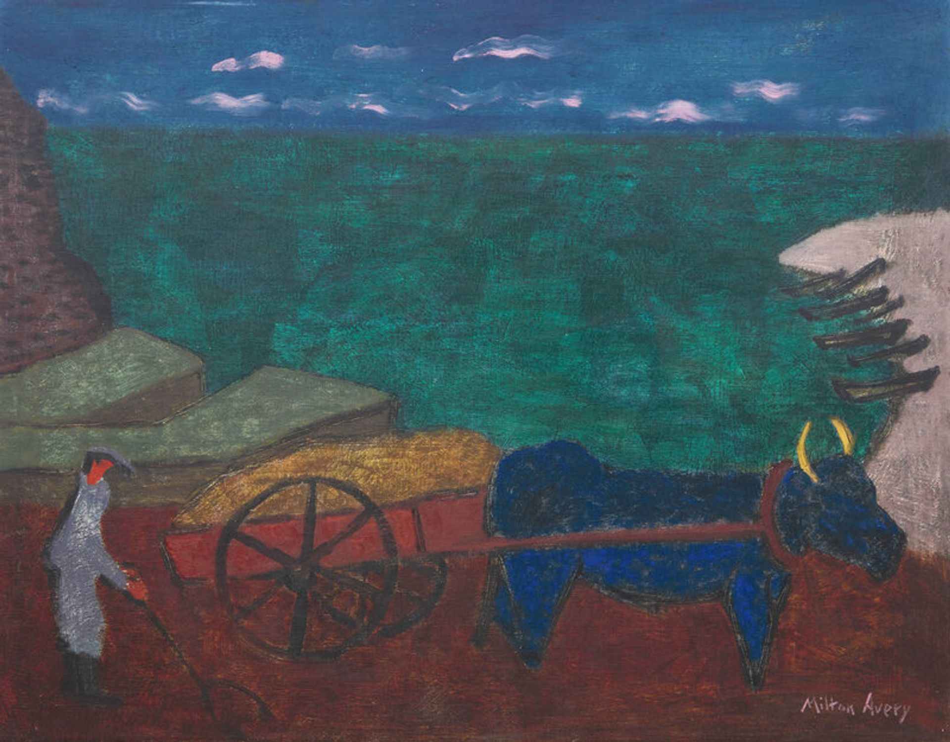 Lot 89 | Milton Avery, Oxcart | Sold for $203,700