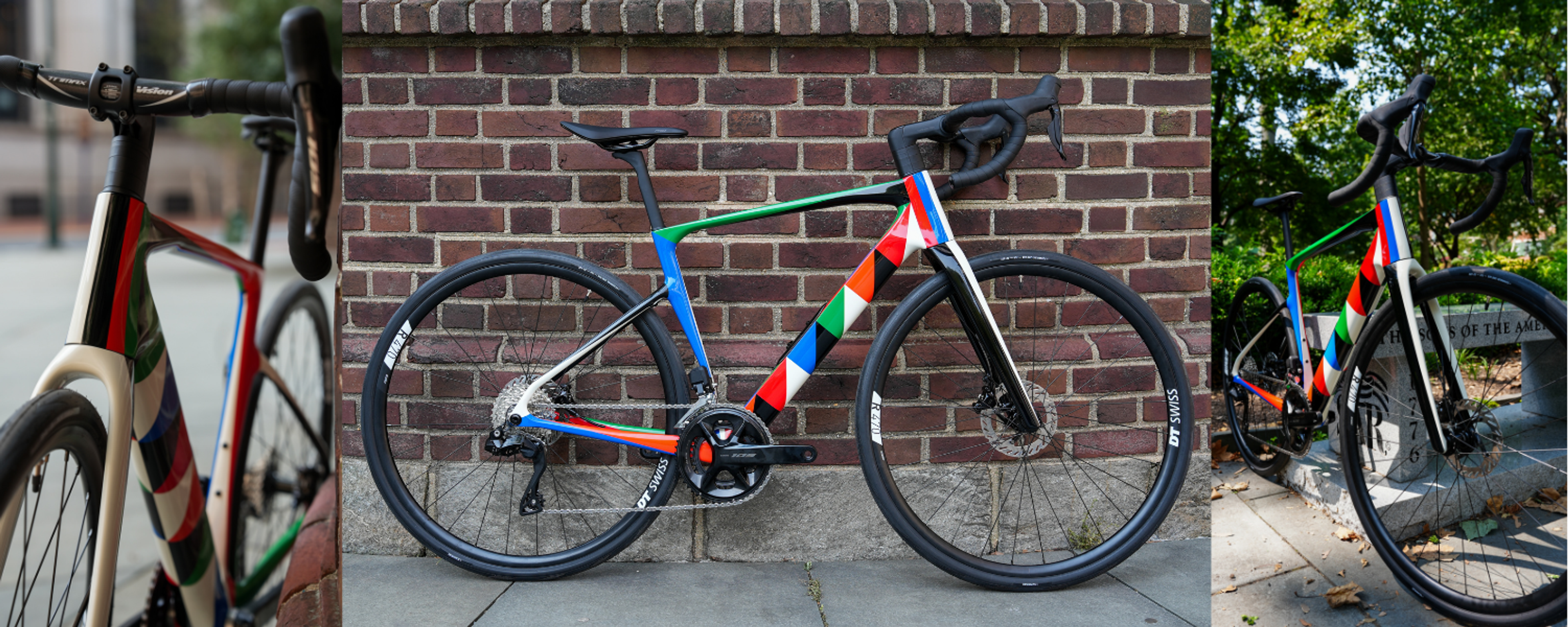 For the Philadelphia Cycling Classic Art Auction, Odili Odita reimagines a custom Cannondale as an original work of art, seamlessly blending cutting-edge bicycle design with his distinctive contemporary artistic vision.